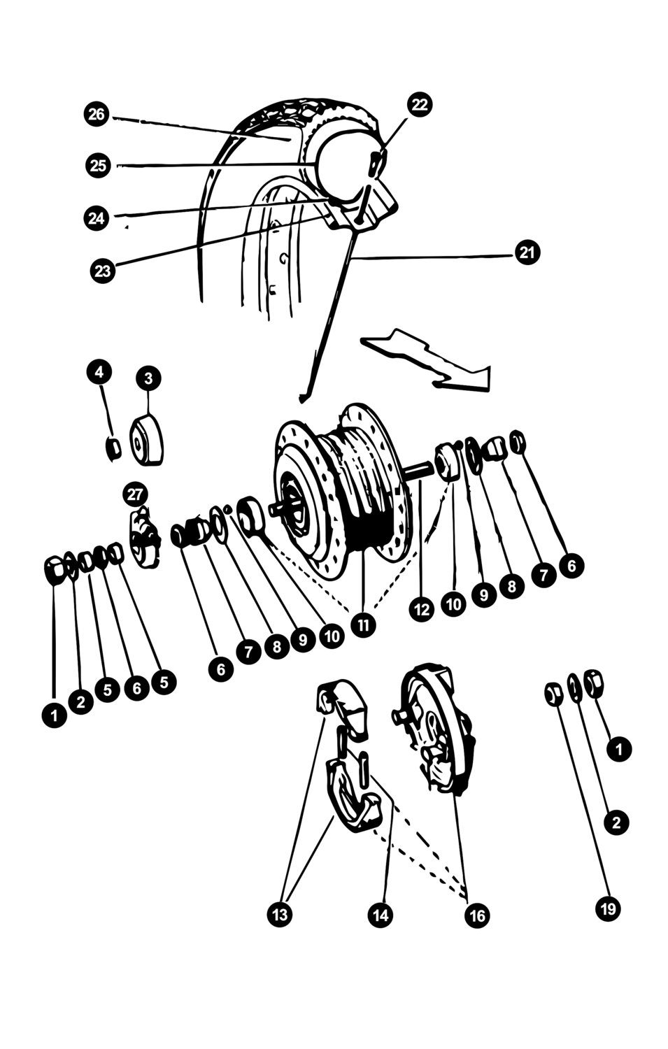 Image of Puch Maxi Ersatzteile Vorderrad