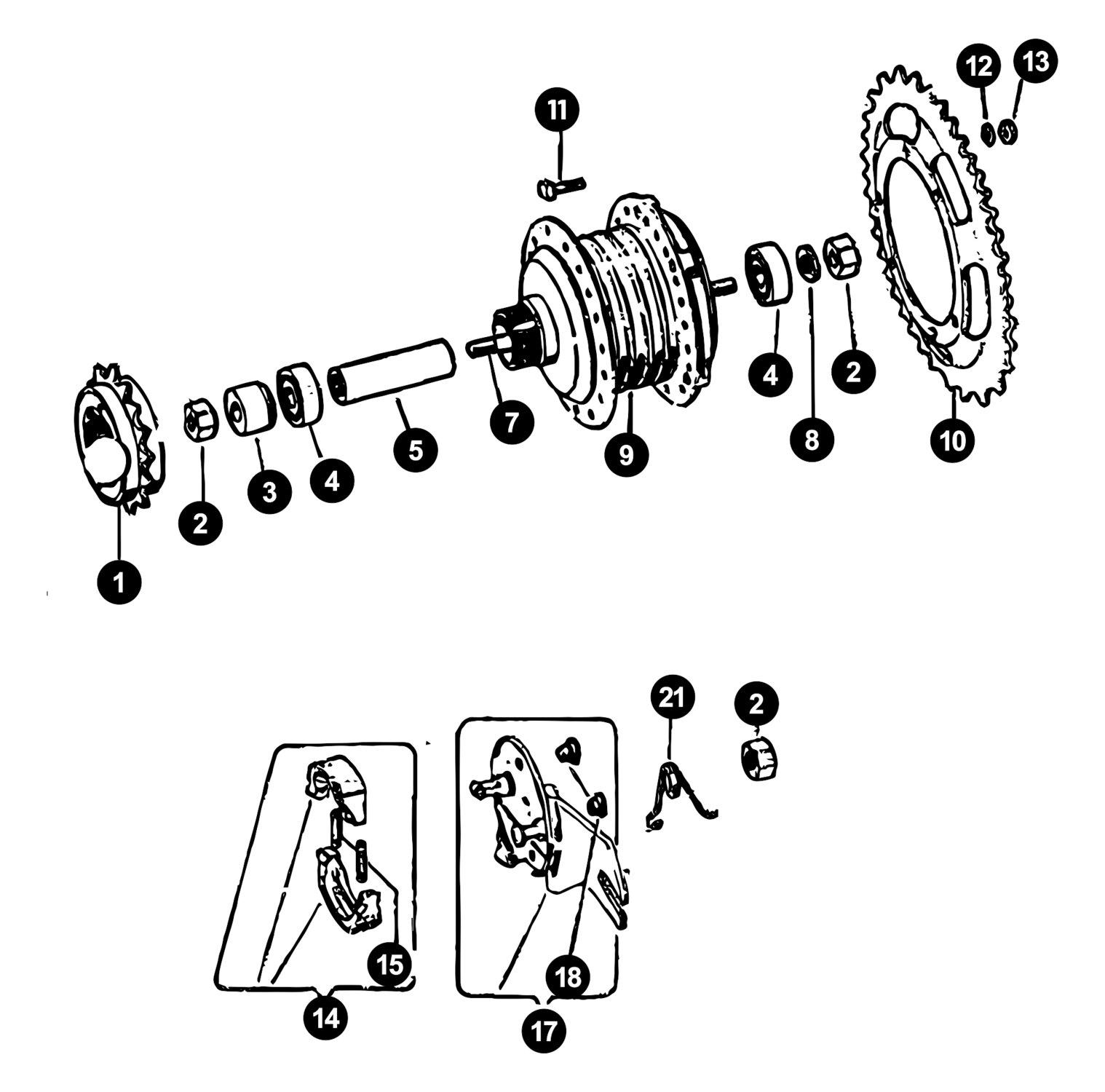 Image of Puch Maxi Ersatzteile Hinterrad