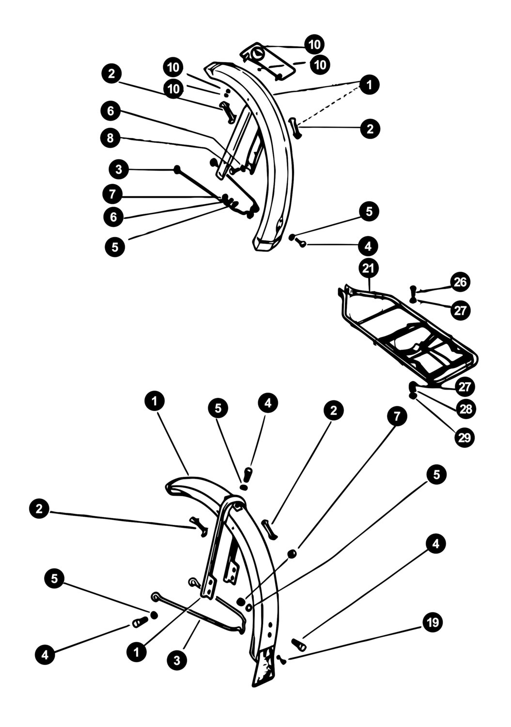 Image of Puch Maxi Ersatzteile Schutzblech / Gepäckträger