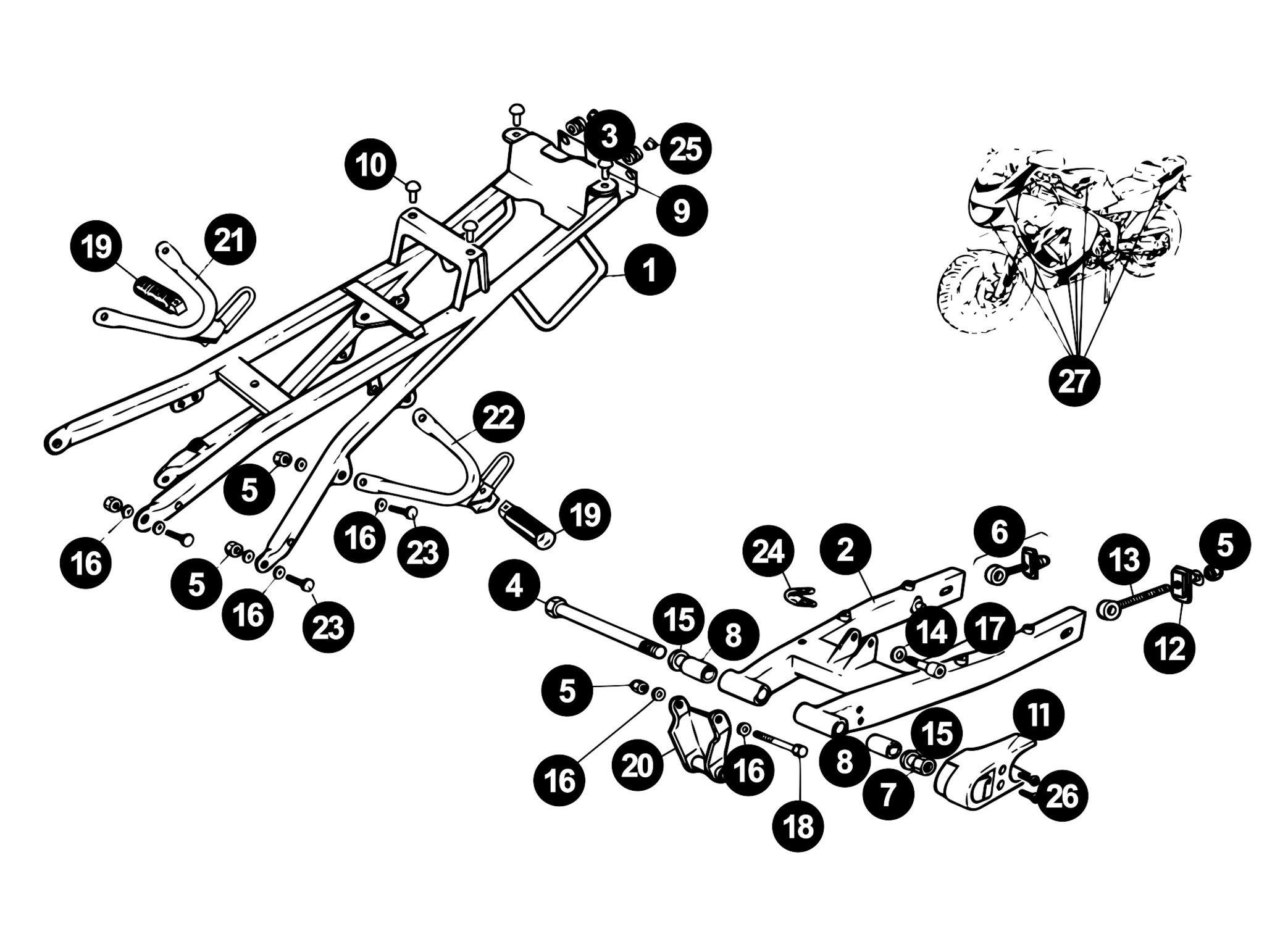 Image of Rieju RS1 Ersatzteile Rahmen 2