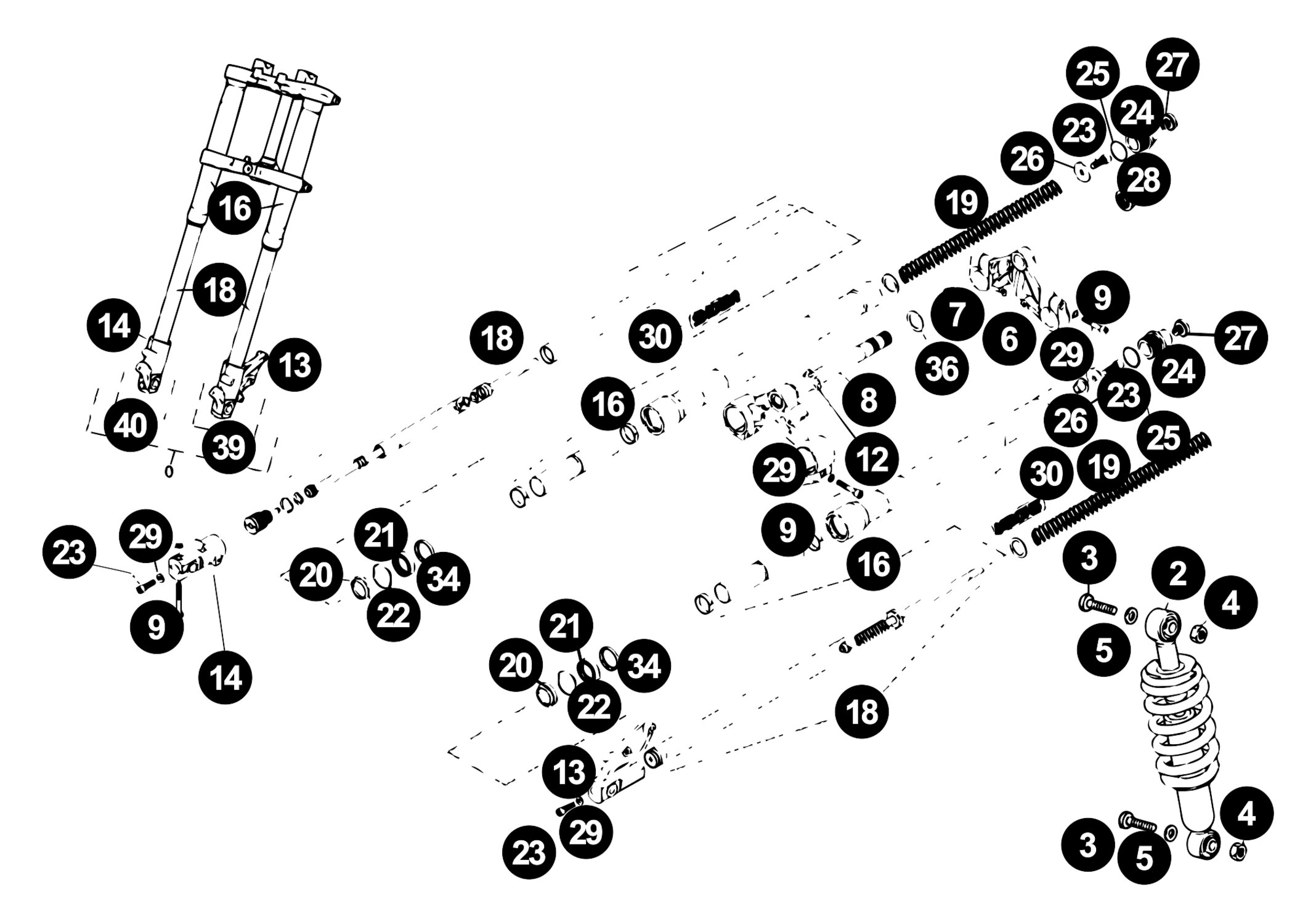Image of Rieju RS2 Ersatzteile Gabel / Stossdämpfer 2