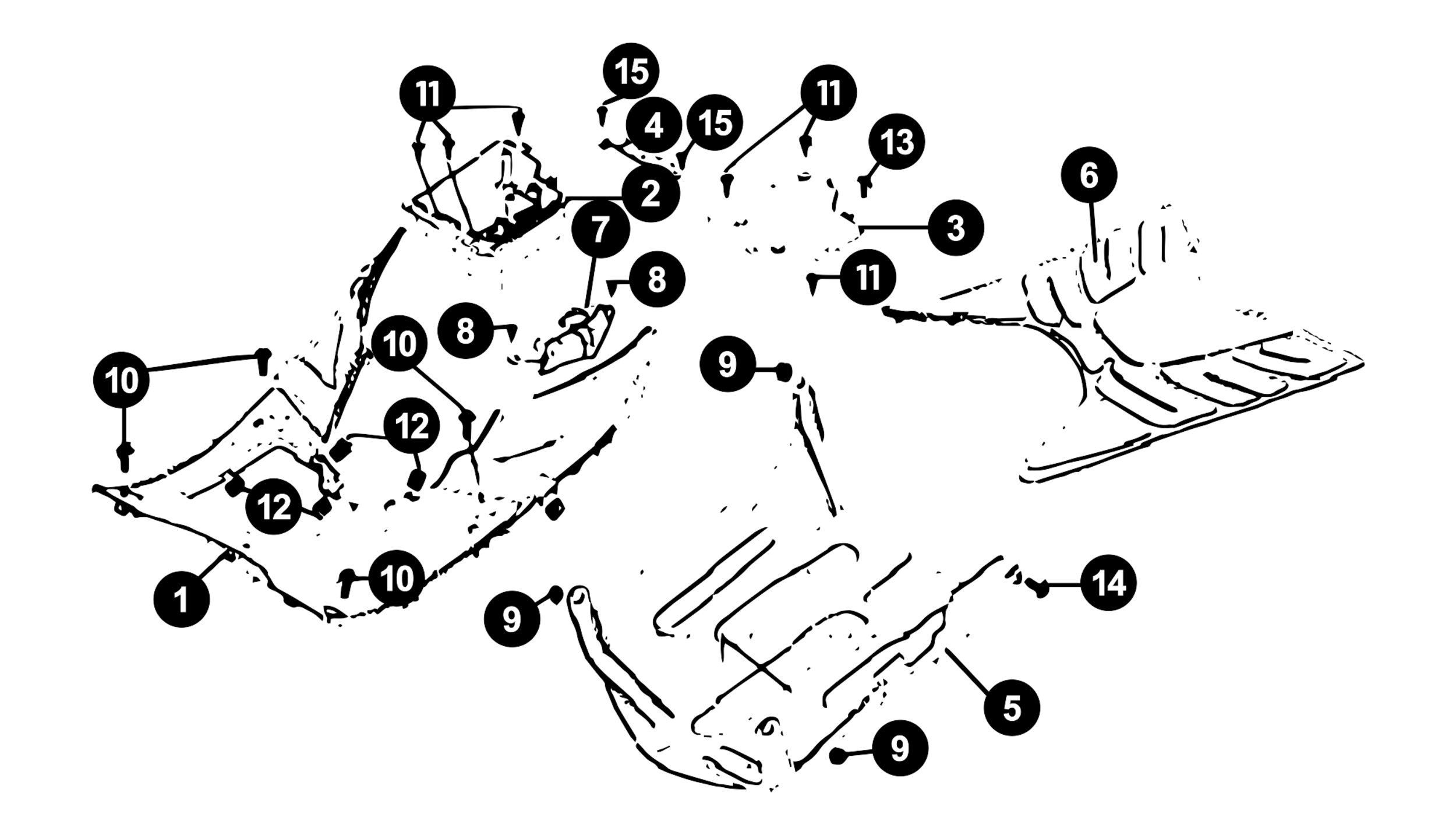 Image of Sachs 49er Ersatzteile Trittbrett / Unterboden