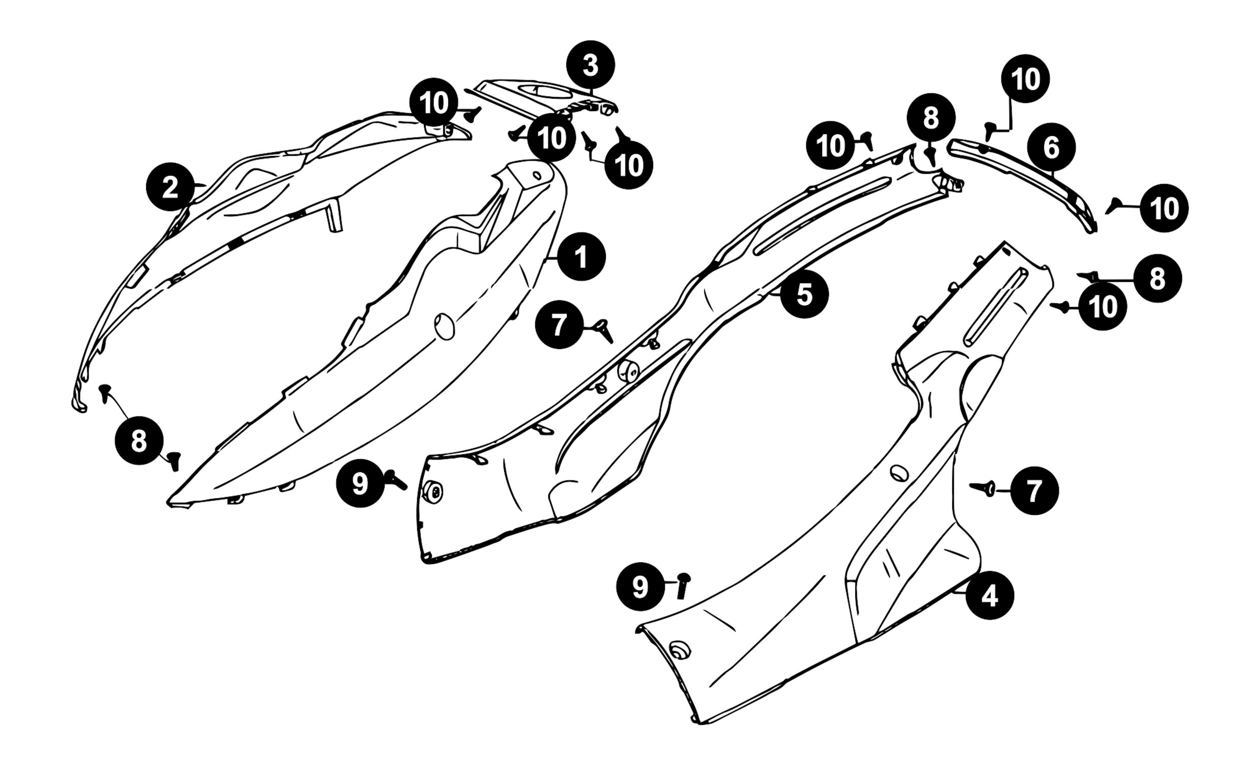 Image of Sachs 49er Ersatzteile Seitenverkleidung