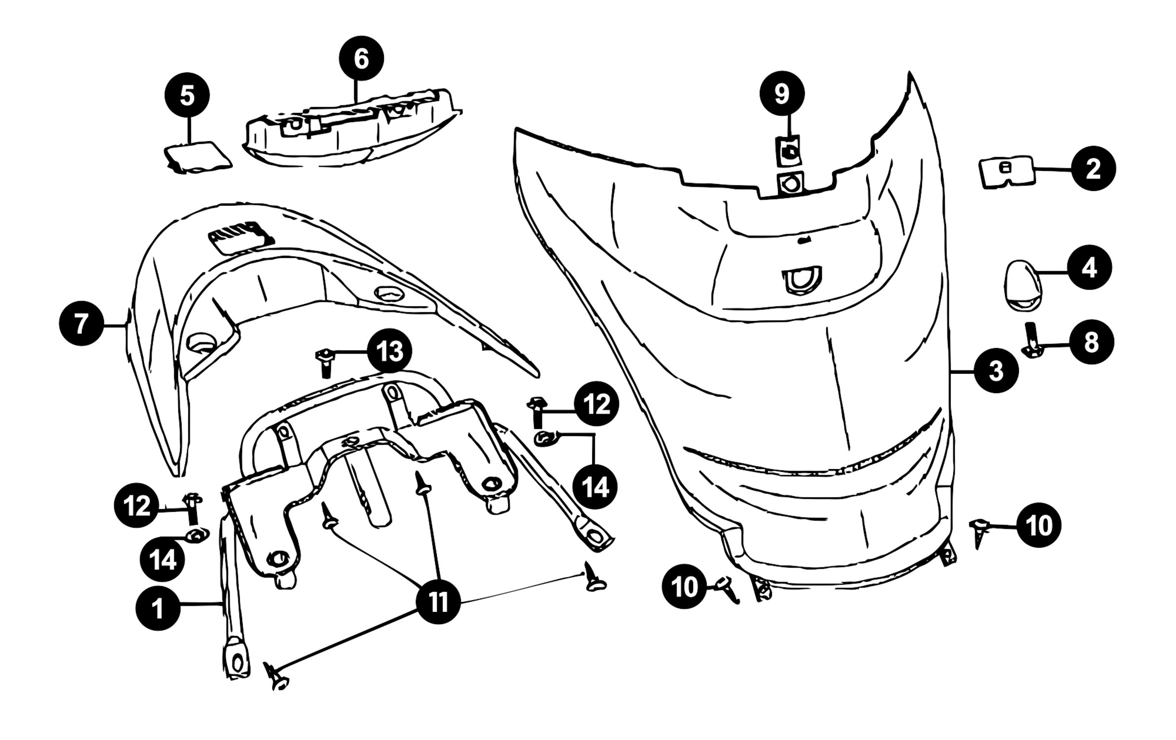Image of Sachs 49er Ersatzteile Innenverkleidung / Spoiler