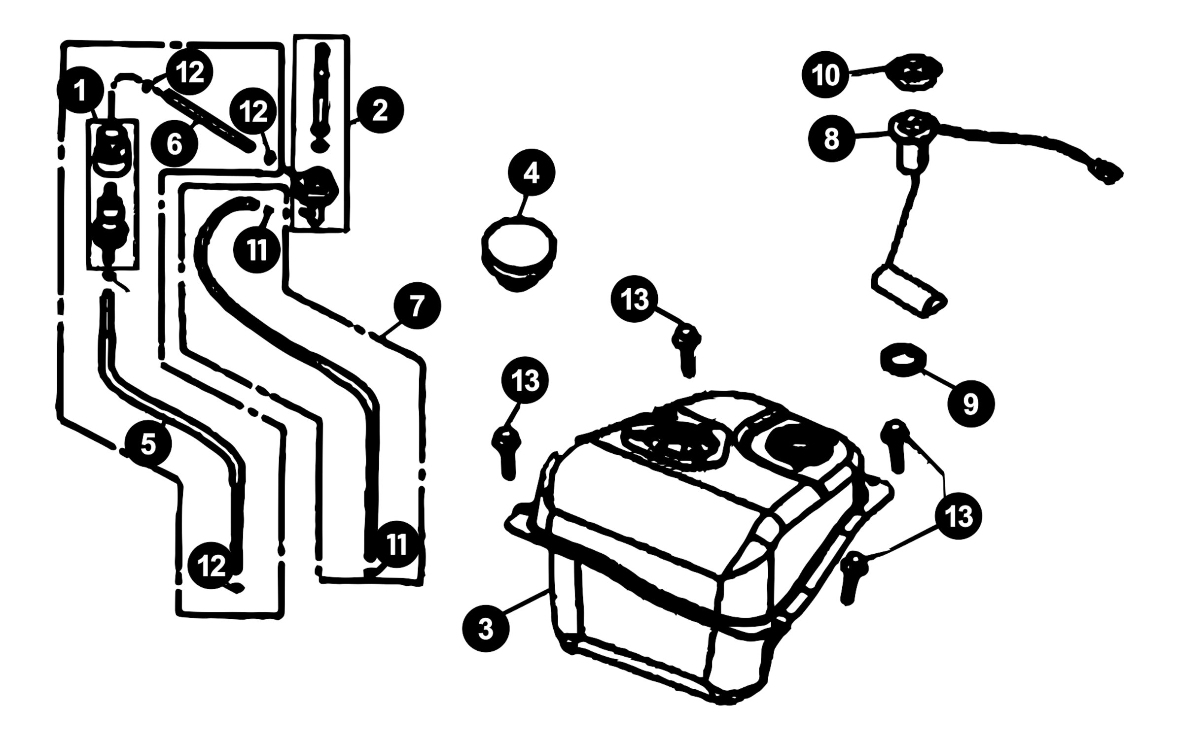 Image of Sym Allo Ersatzteile Benzintank