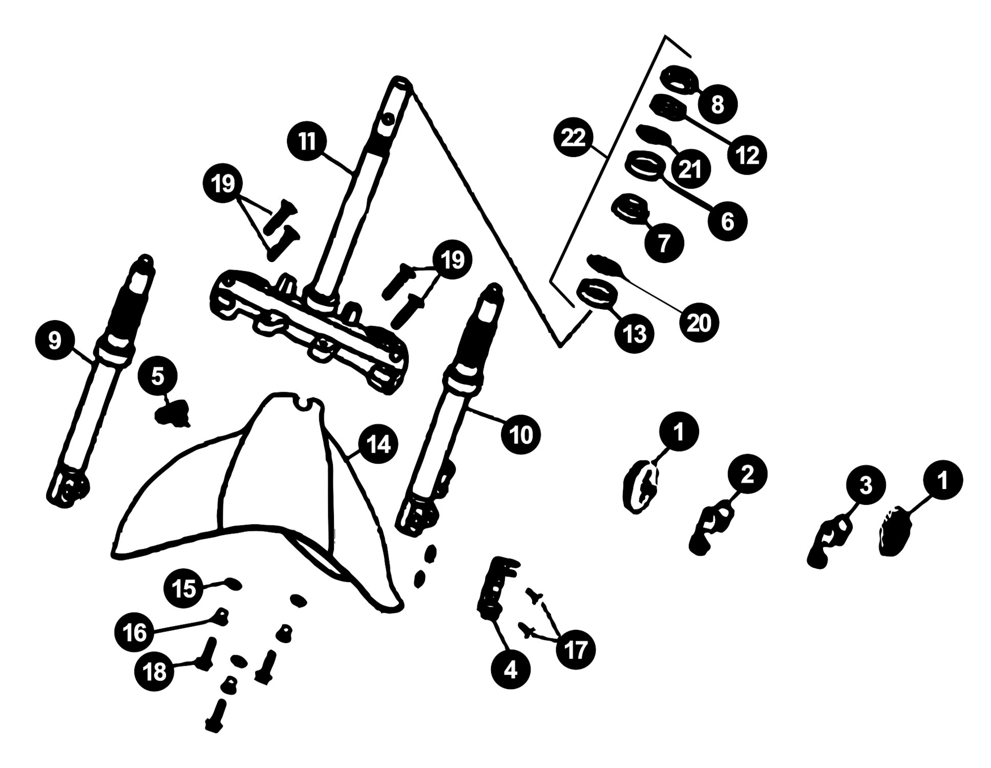 Image of Sym Allo Ersatzteile Gabel