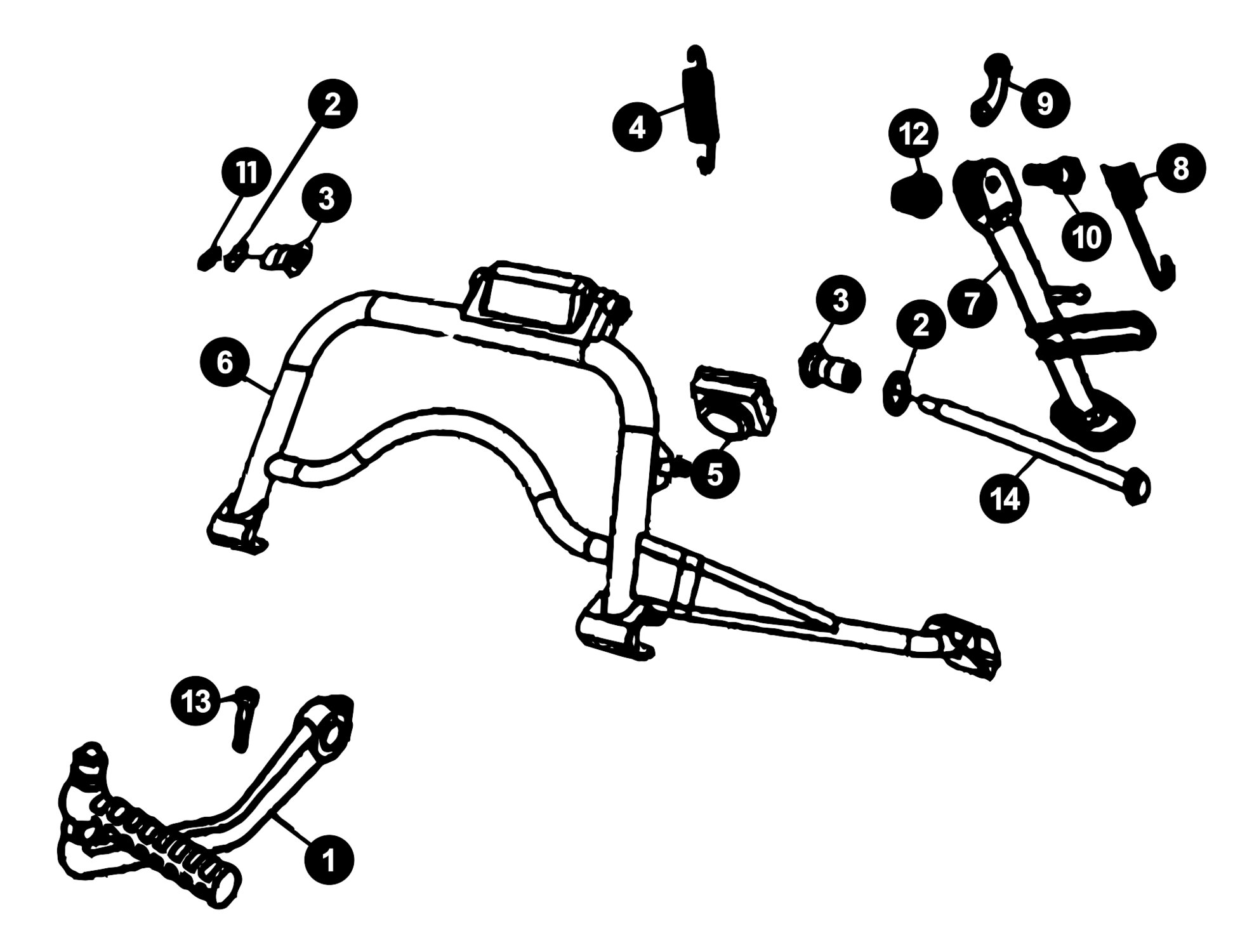 Image of Sym Allo Ersatzteile Ständer / Kickstarter
