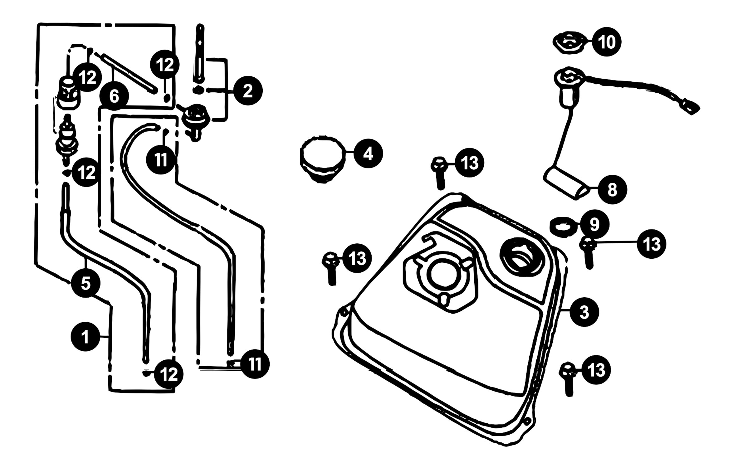 Image of Sym Fiddle 2 '09-'16 Ersatzteile Benzintank