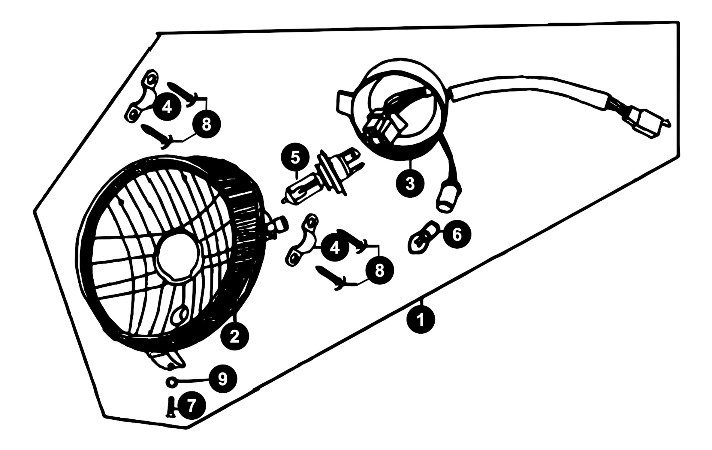 Image of Sym Fiddle 2 '09-'16 Ersatzteile Scheinwerfer