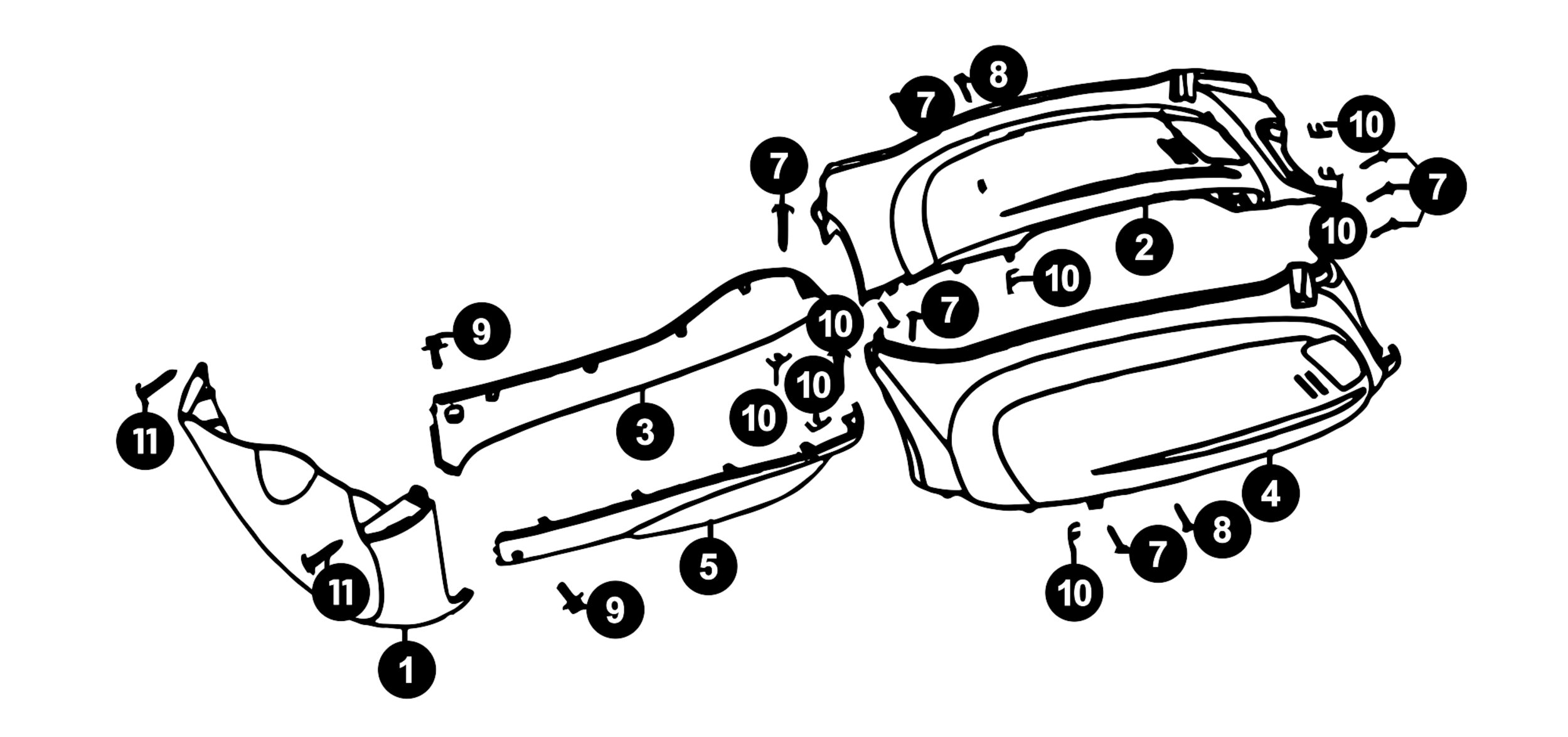 Image of Sym Fiddle 2 '09-'16 Ersatzteile Seitenverkleidung