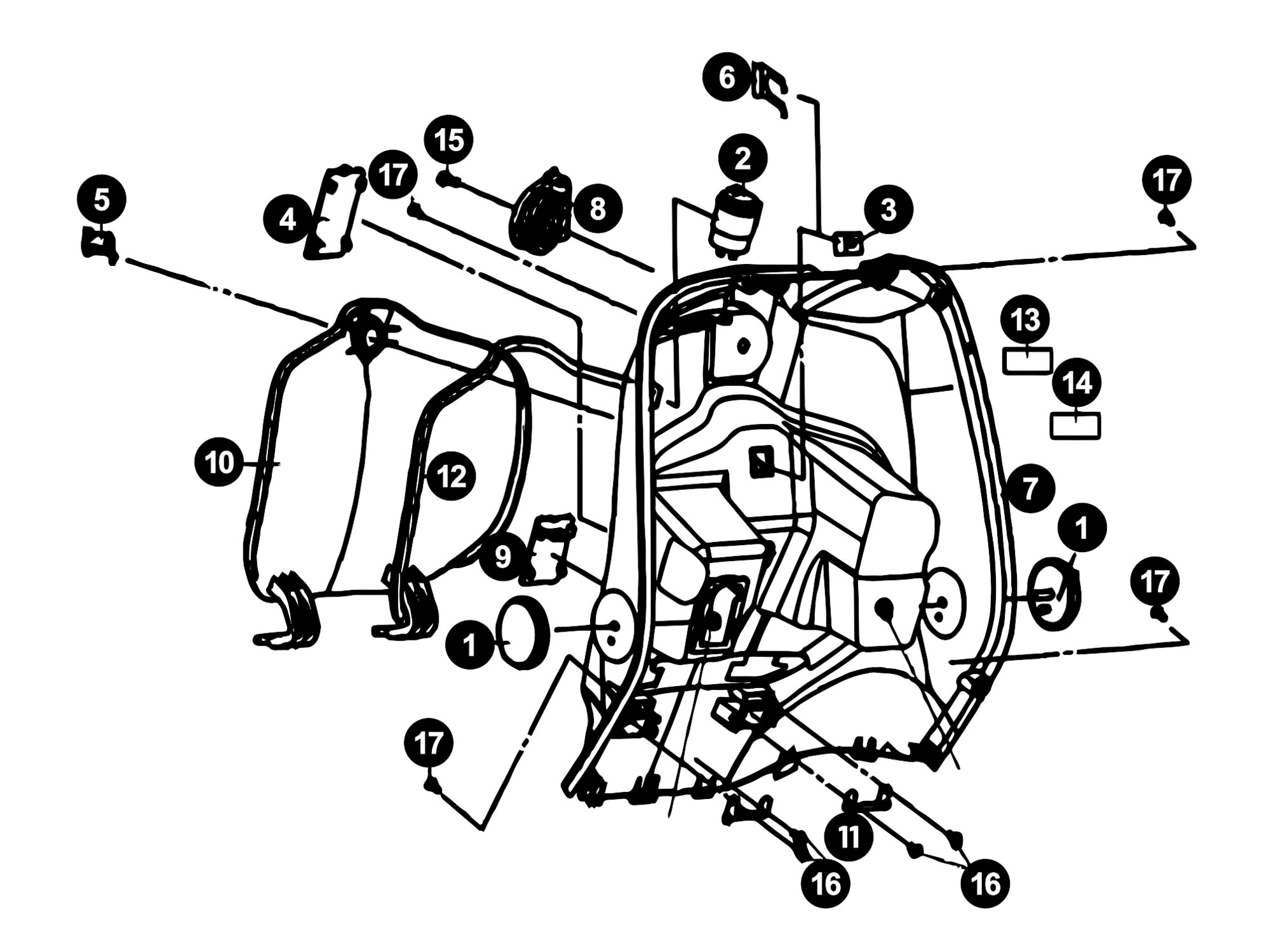 Image of Sym Fiddle 3 Ersatzteile Beinschild