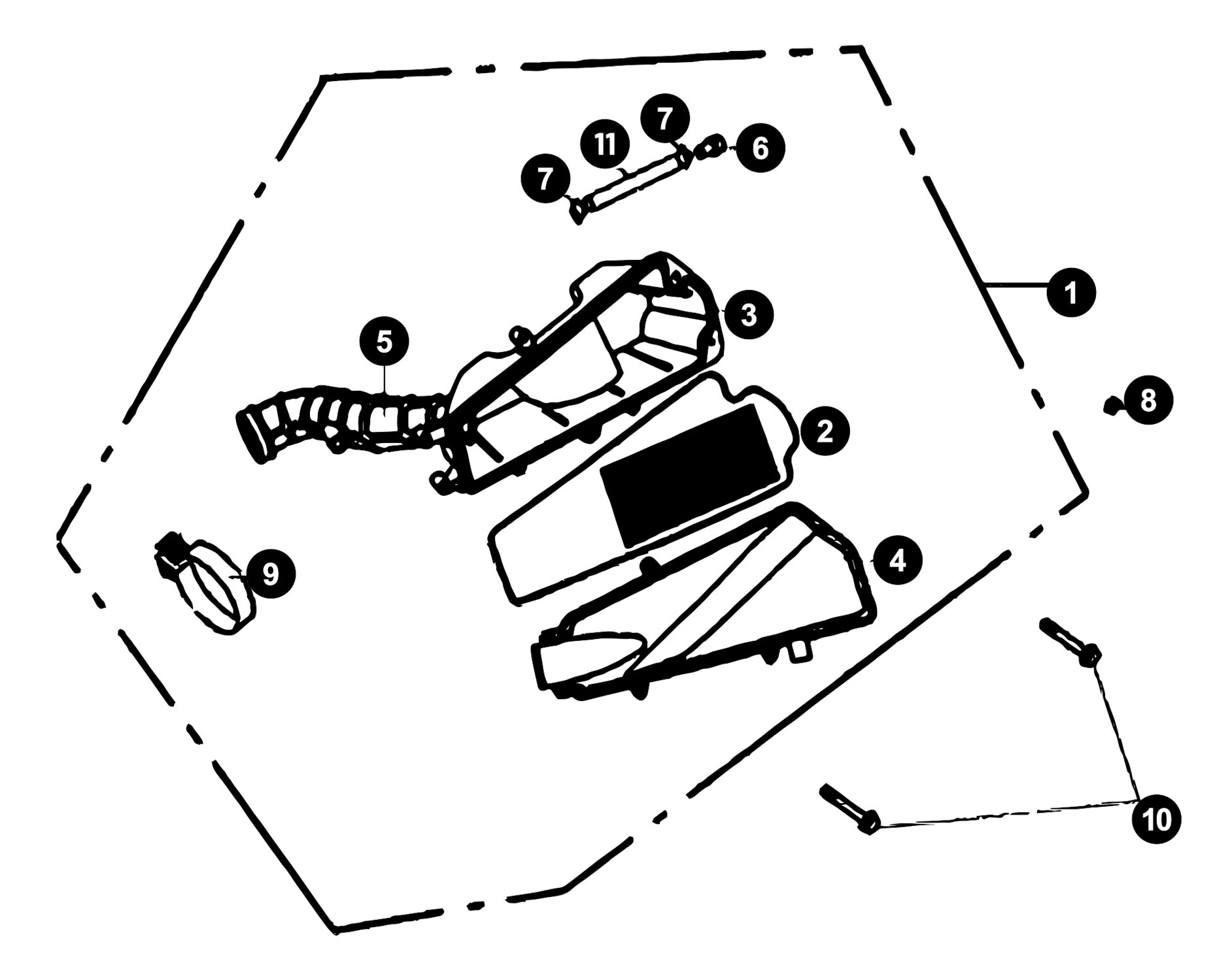 Image of Sym Fiddle 3 Ersatzteile Luftfilter