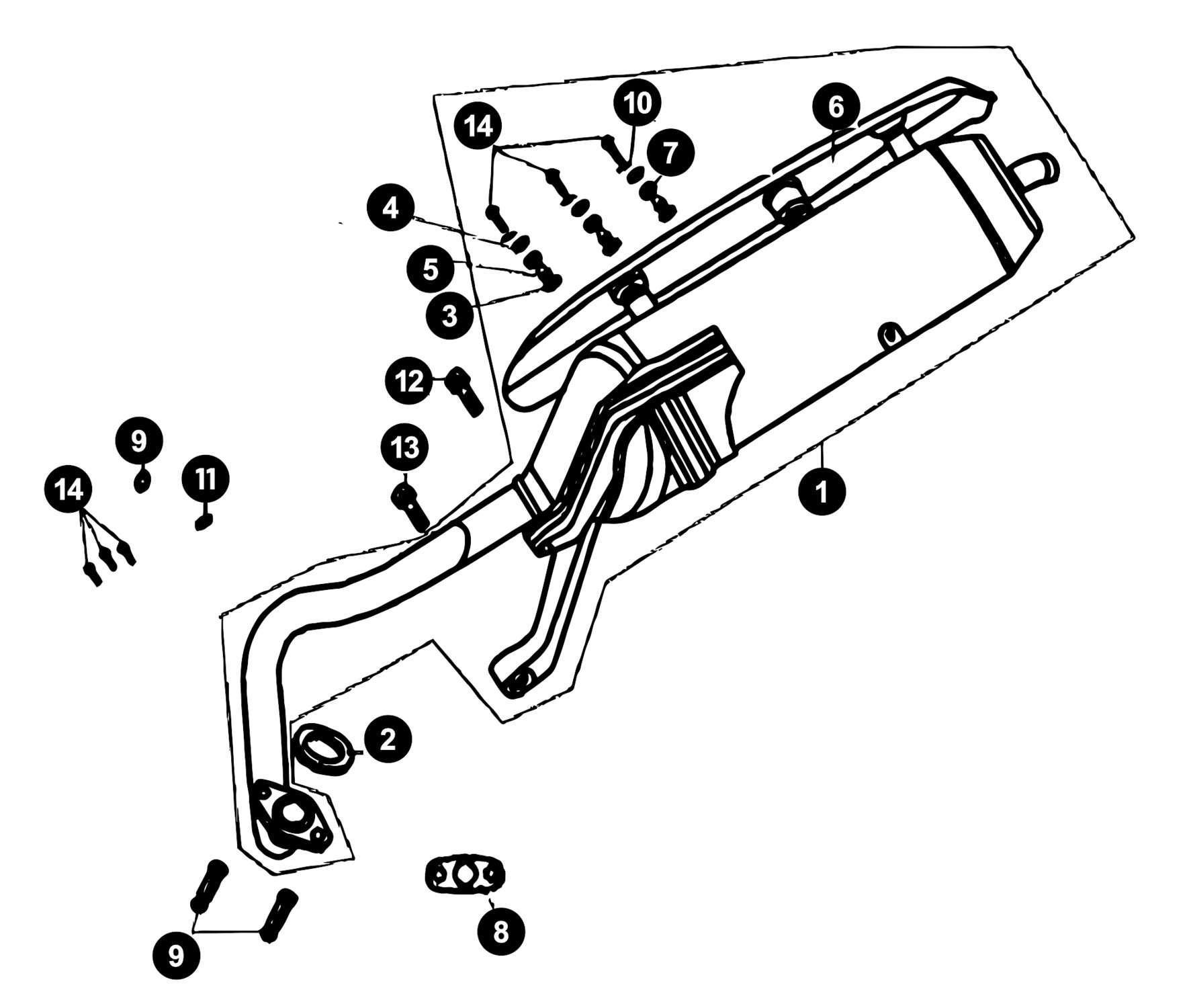 Image of Sym Fiddle 3 Ersatzteile Auspuff