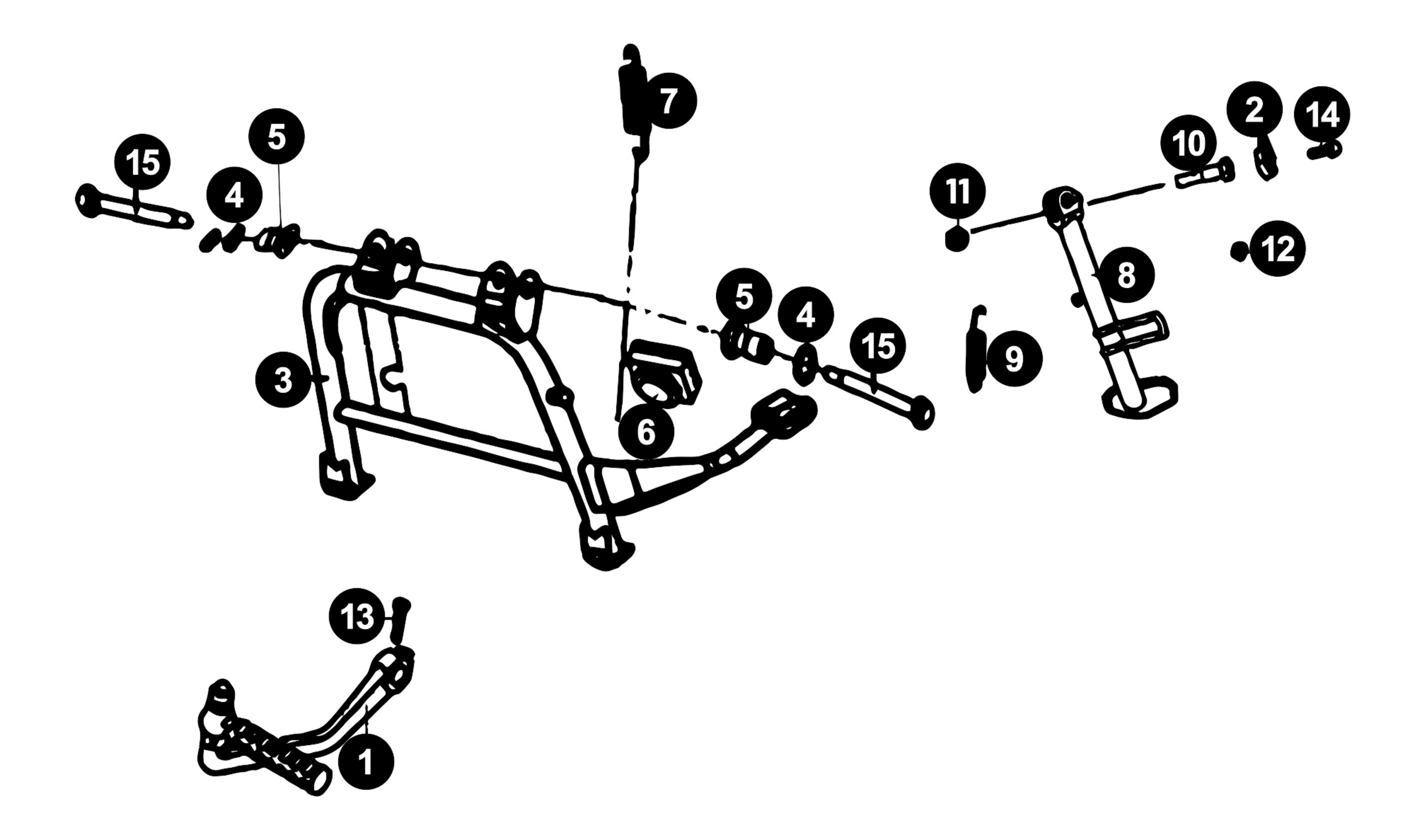 Image of Sym Fiddle 3 Ersatzteile Ständer / Kickstarter