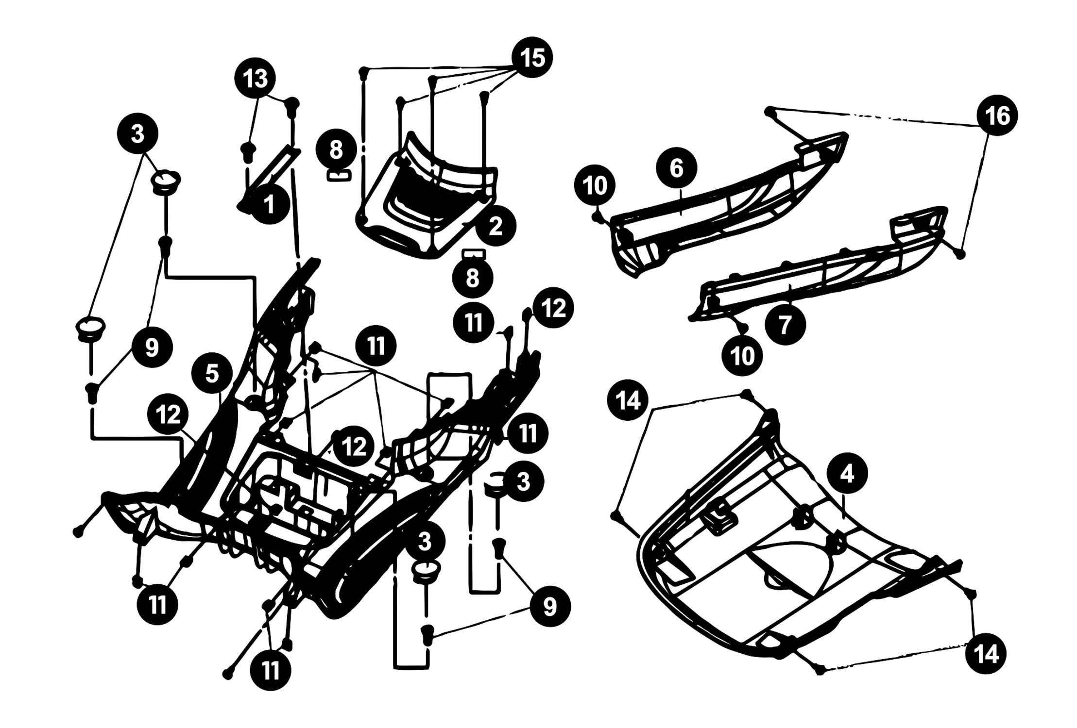 Image of Sym Fiddle 3 Ersatzteile Trittbrett / Unterboden