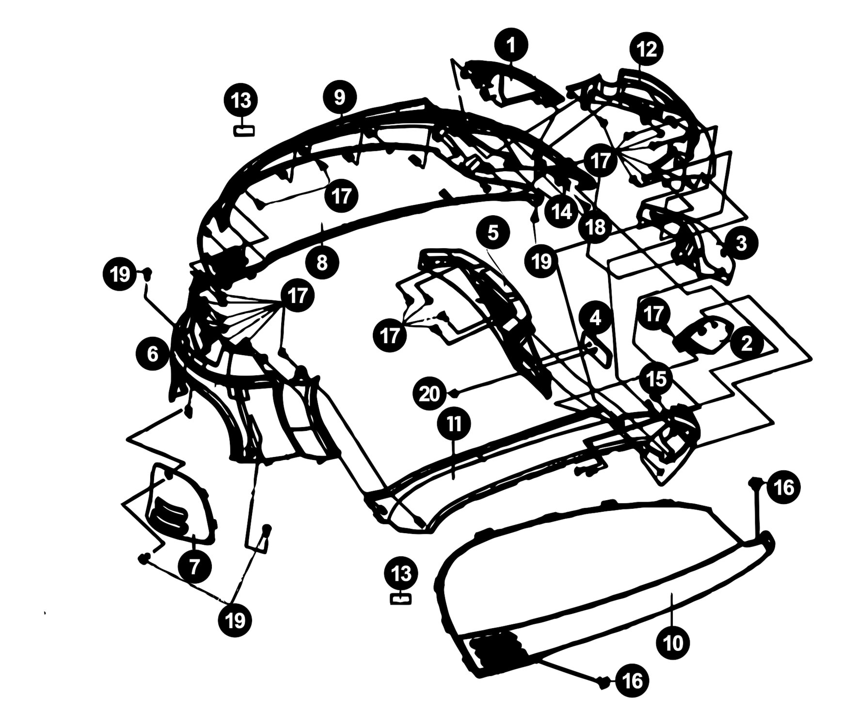 Image of Sym Fiddle 3 Ersatzteile Verkleidung