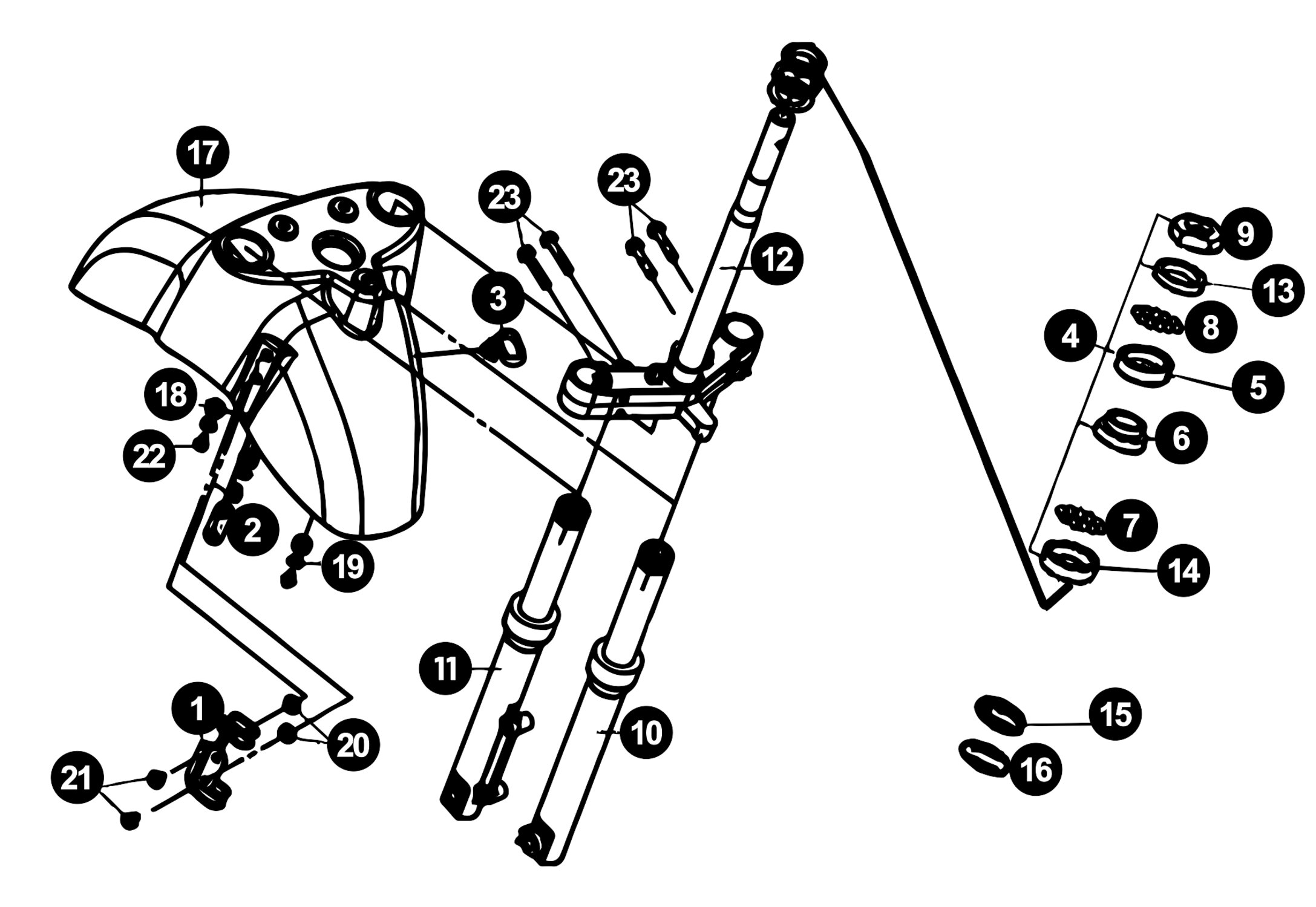 Image of Sym Fiddle 3 Ersatzteile Gabel
