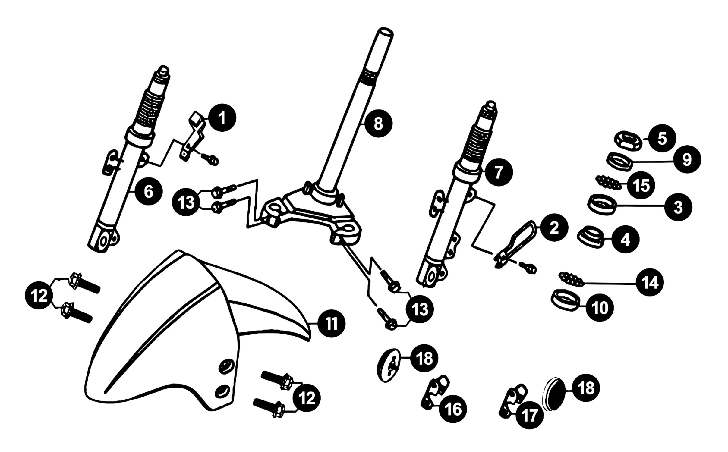 Image of Sym Jet 4 4T Ersatzteile Gabel