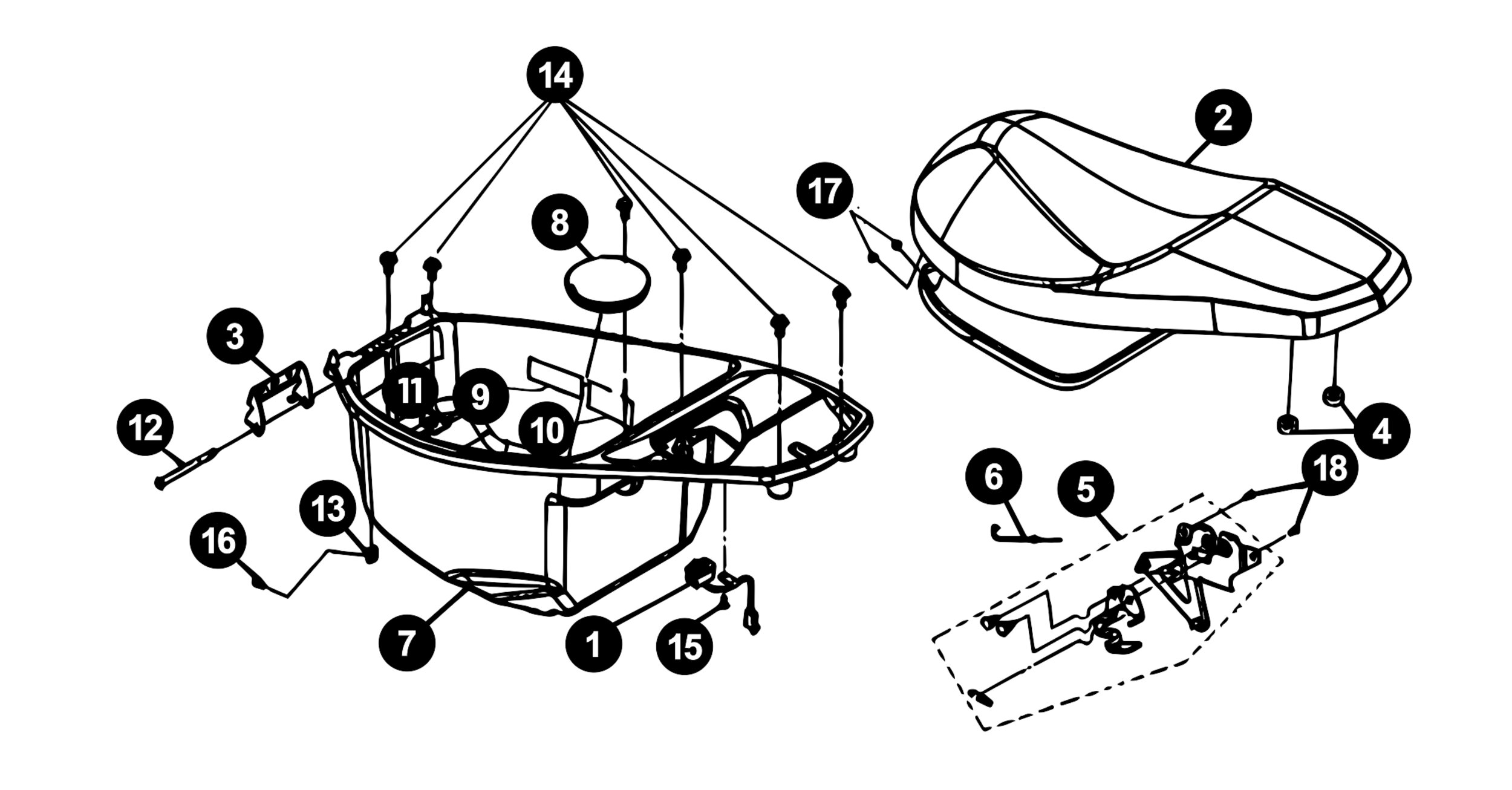 Image of Sym Jet 4 4T Ersatzteile Helmfach / Sitzbank