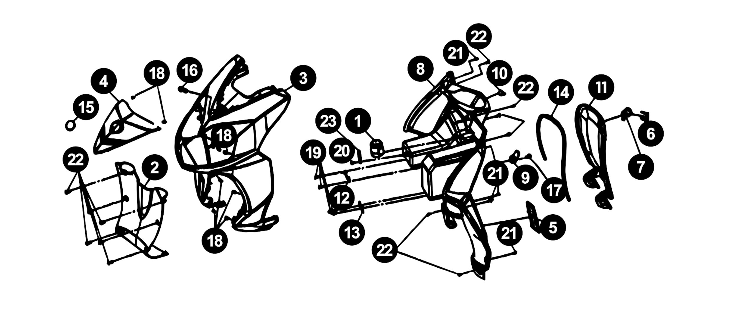 Image of Sym Jet 4 4T Ersatzteile Frontverkleidung / Beinschild