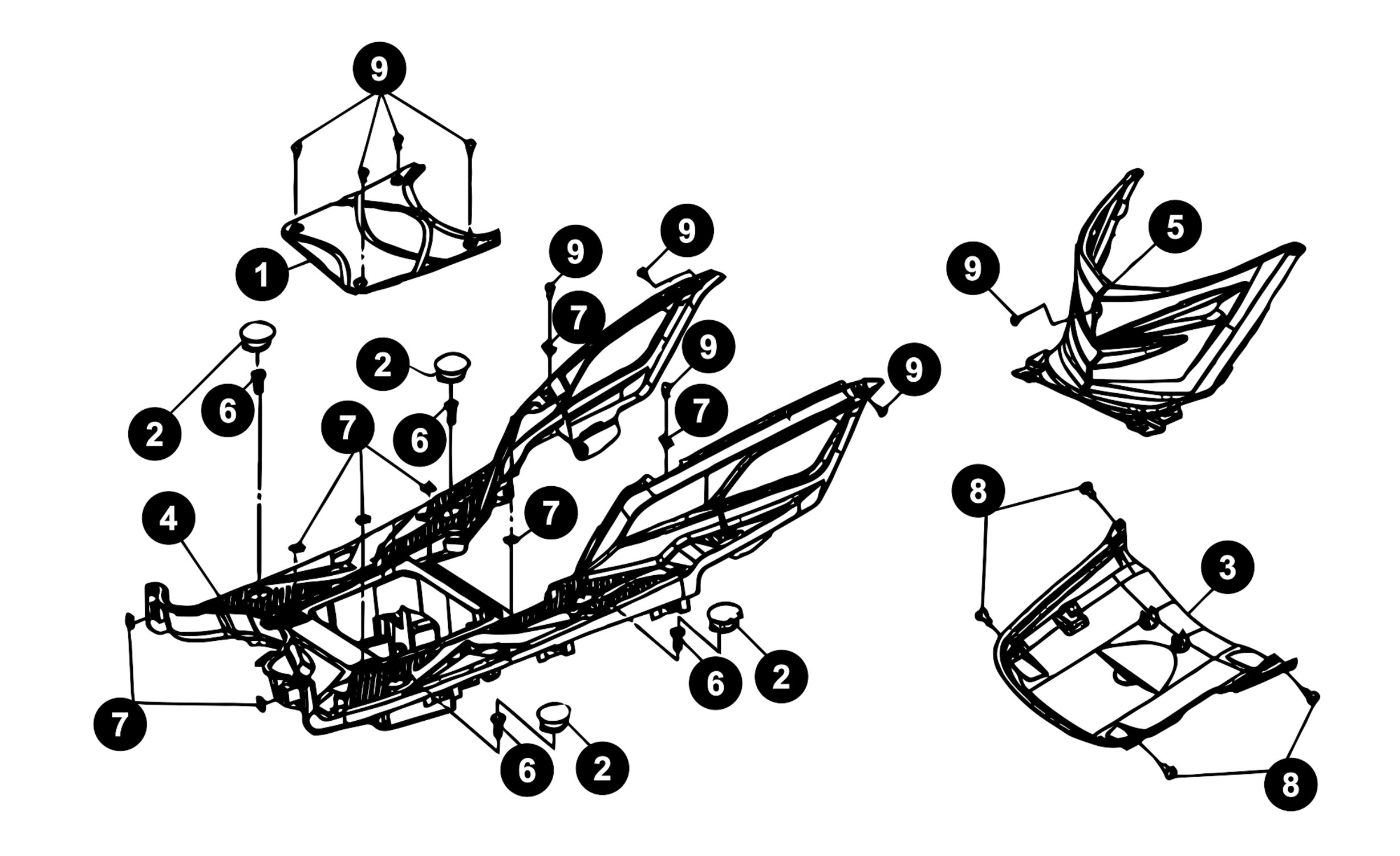 Image of Sym Jet 4 4T Ersatzteile Trittbrett / Unterboden