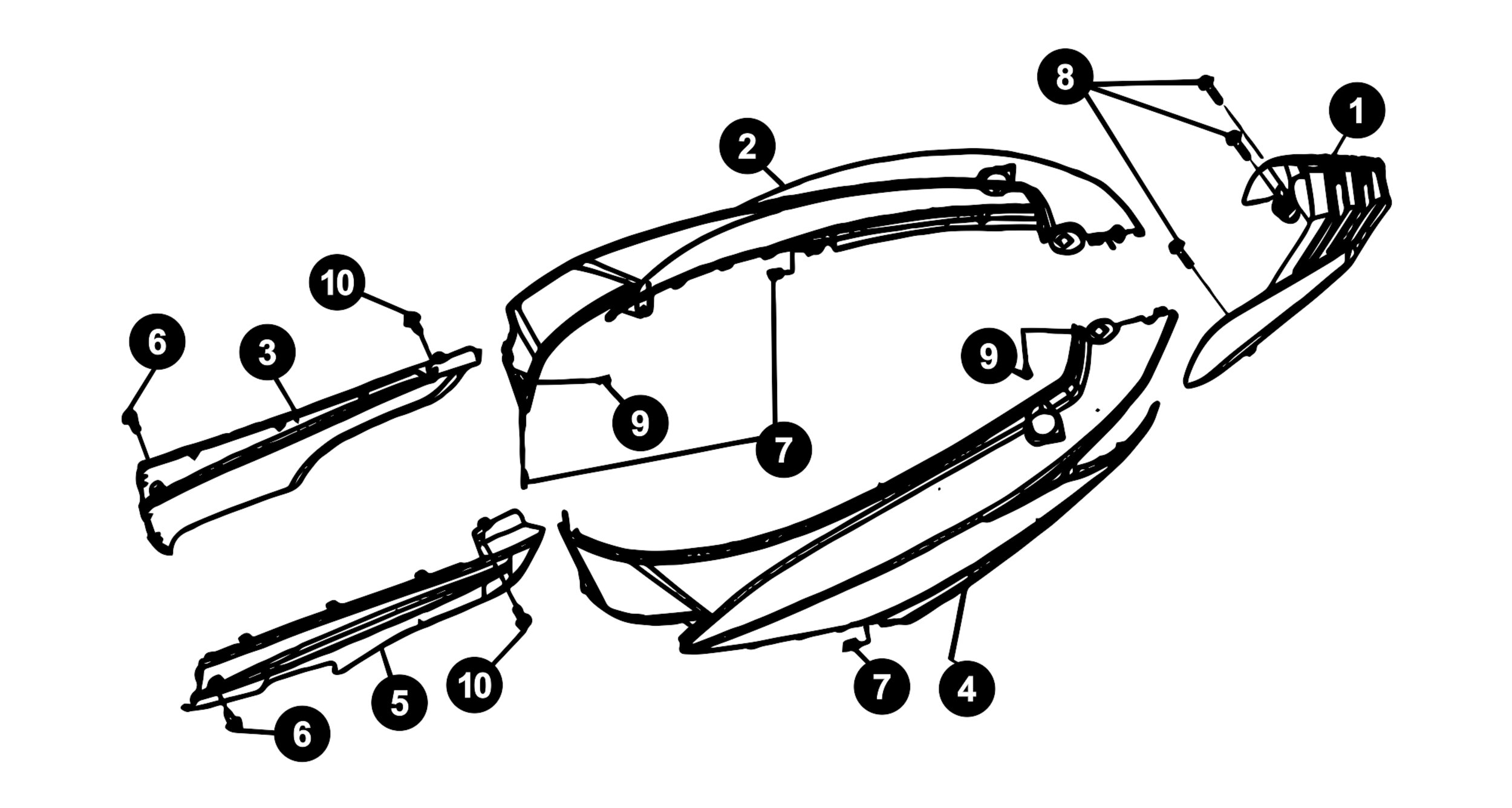 Image of Sym Jet 4 4T Ersatzteile Seitenverkleidung