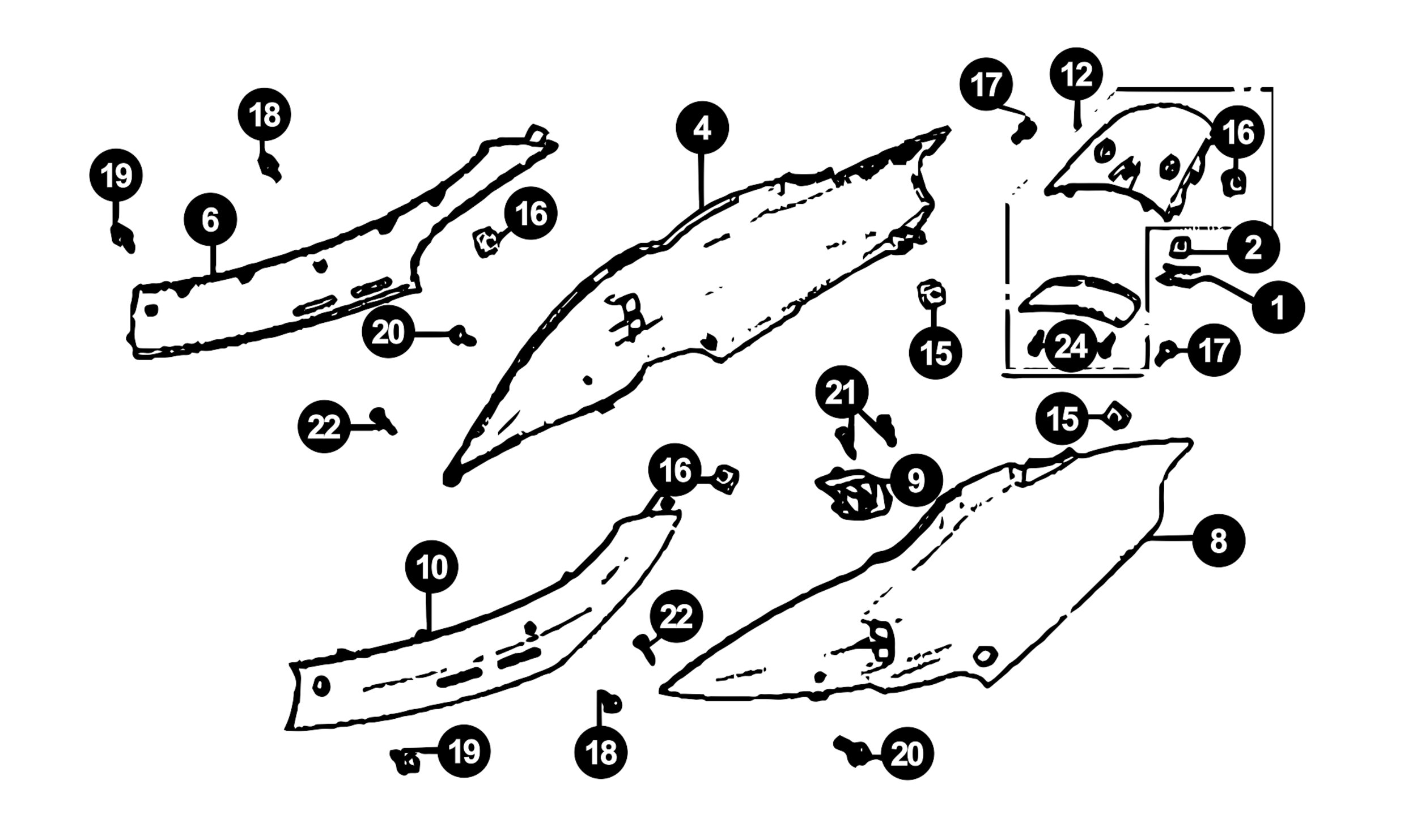 Image of Sym Jet Euro X Ersatzteile Seitenverkleidung
