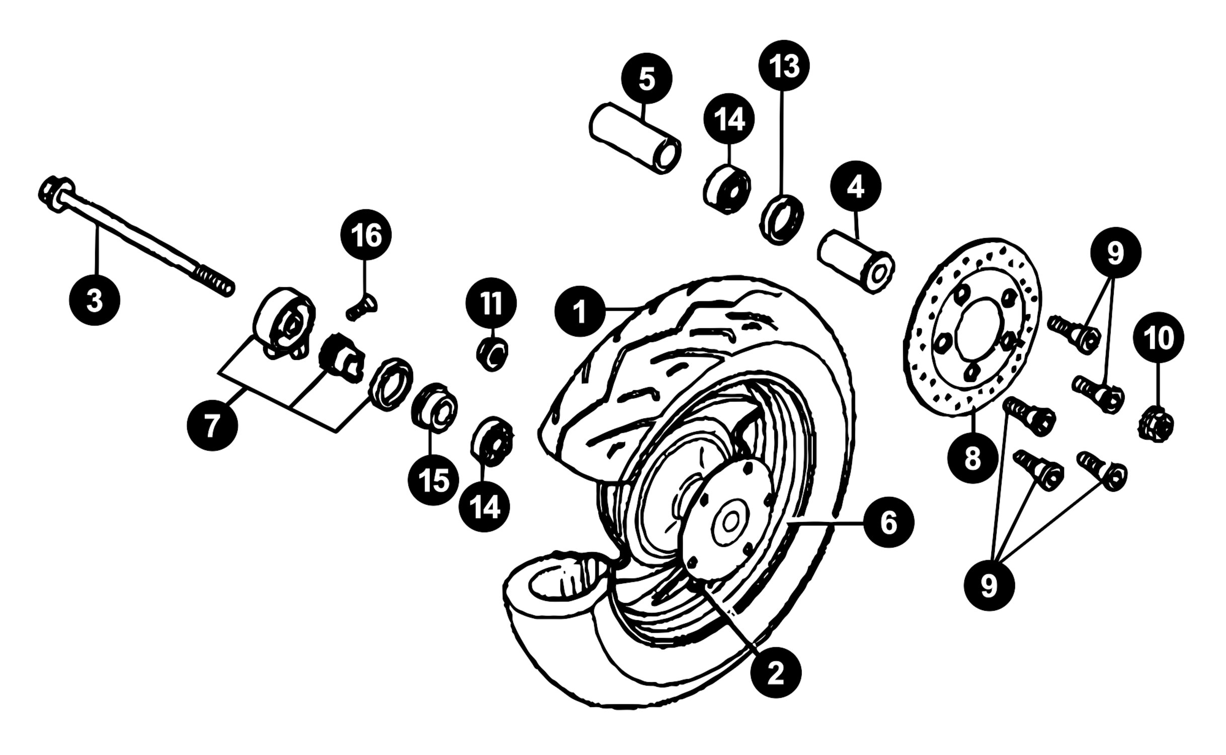 Image of Sym Jet Euro X Ersatzteile Vorderrad / Bremsscheibe