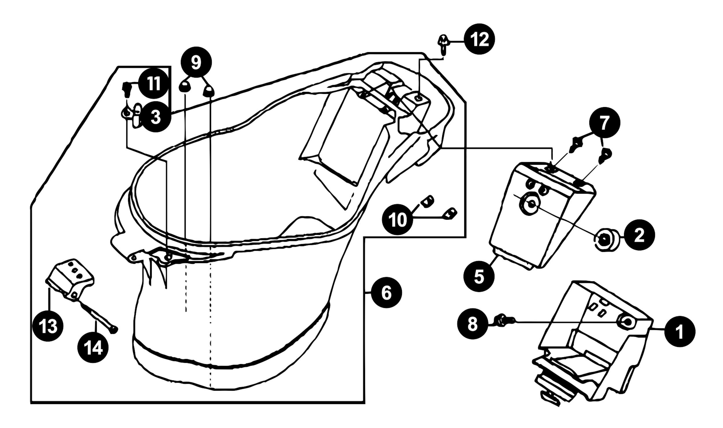 Image of Sym Jet Euro X Ersatzteile Helmfach