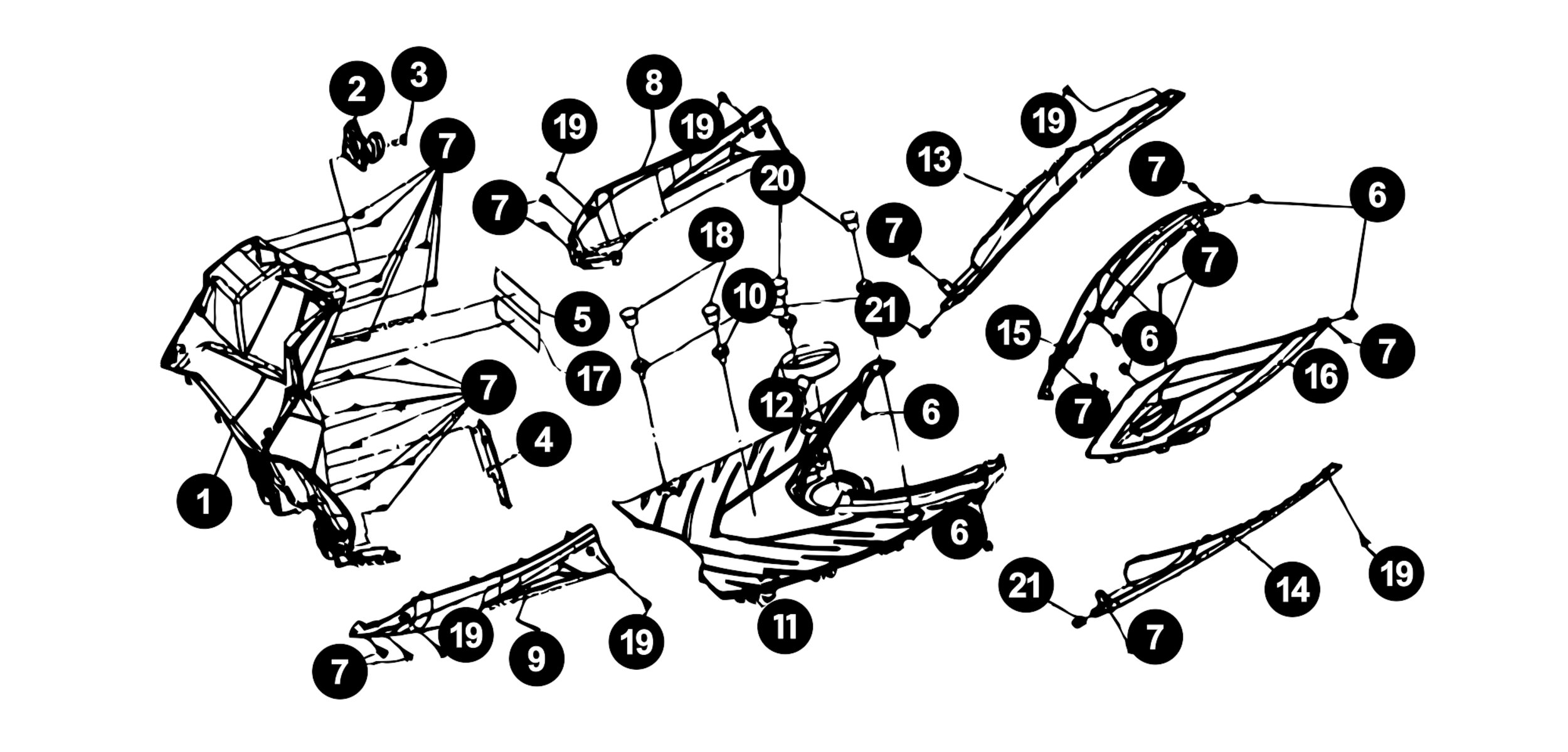 Image of Sym Jet Sport X Ersatzteile Trittbrett / Beinschild / Seitenverkleidung