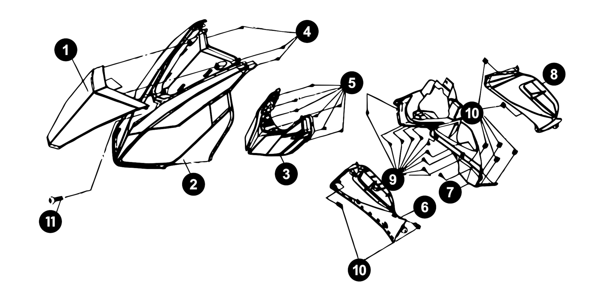 Image of Sym Jet Sport X Ersatzteile Frontverkleidung / Scheinwerfer