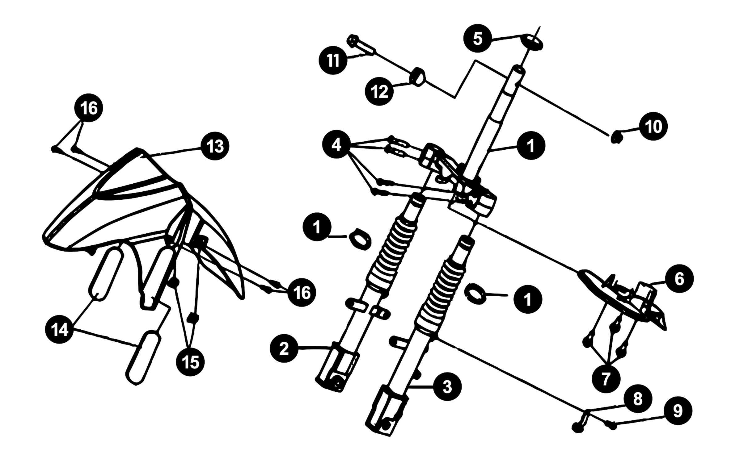 Image of Sym Jet Sport X Ersatzteile Gabel