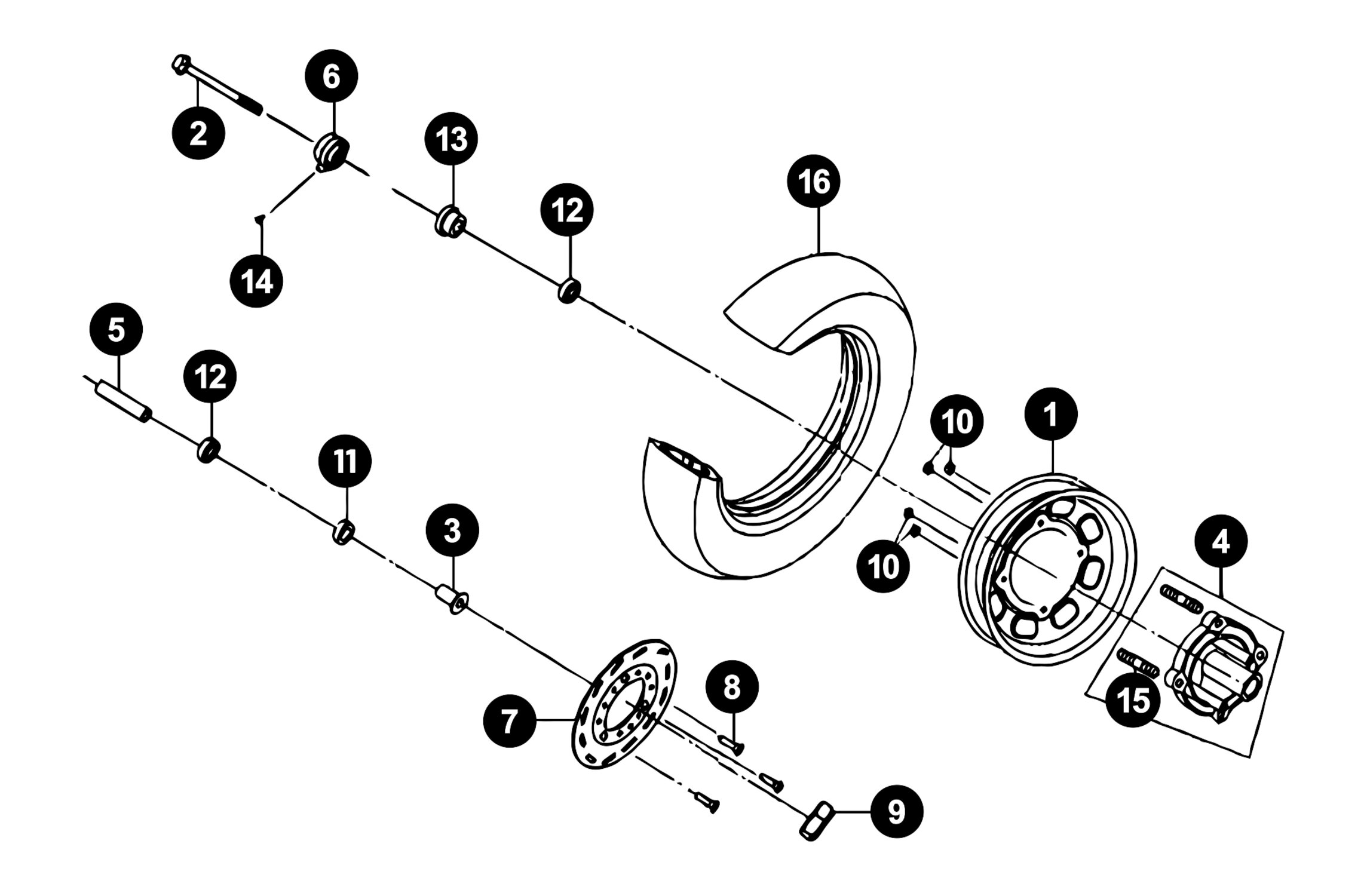 Image of Sym Mio Ersatzteile Vorderrad / Bremse
