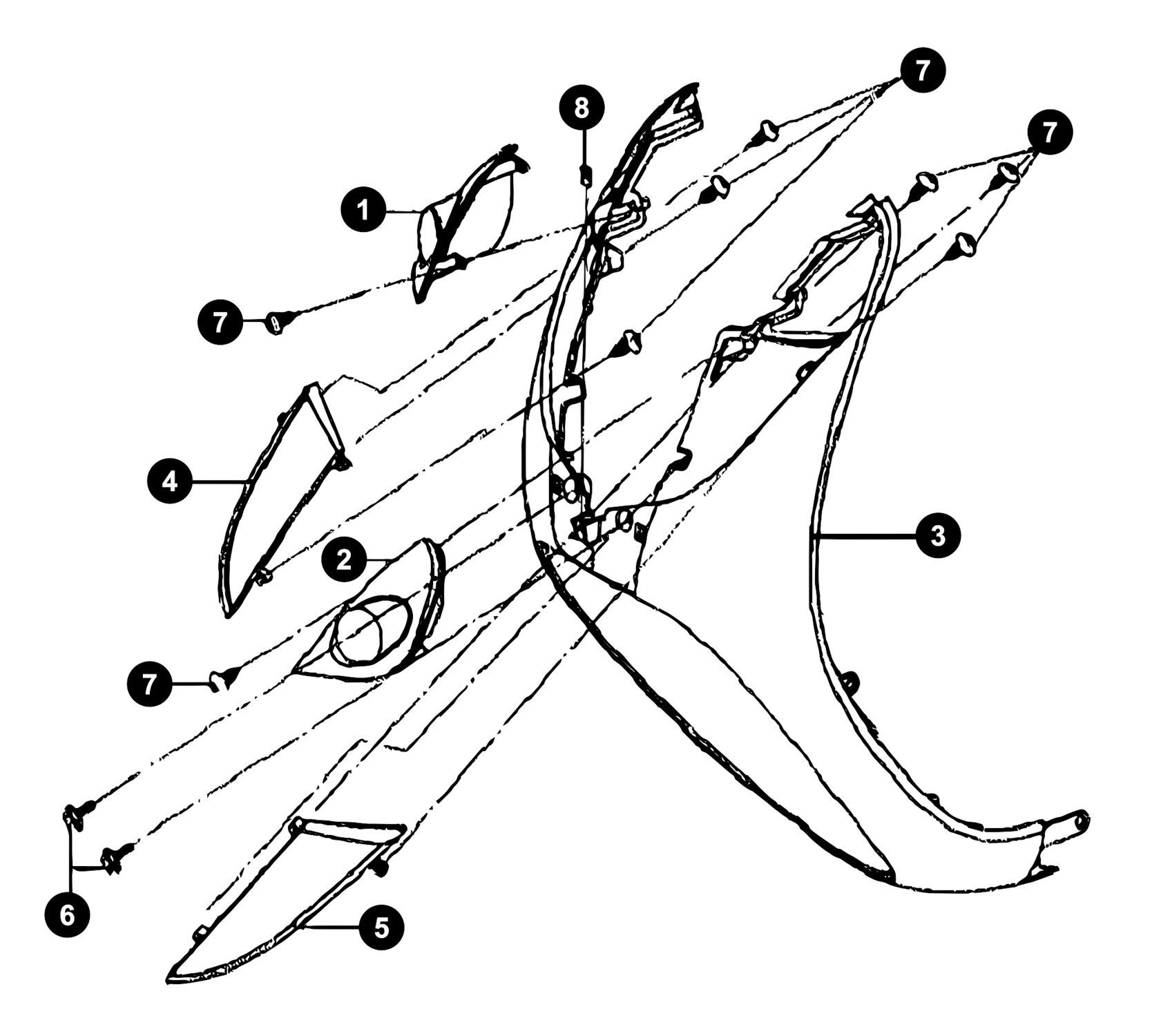 Image of Sym Mio Ersatzteile Frontverkleidung