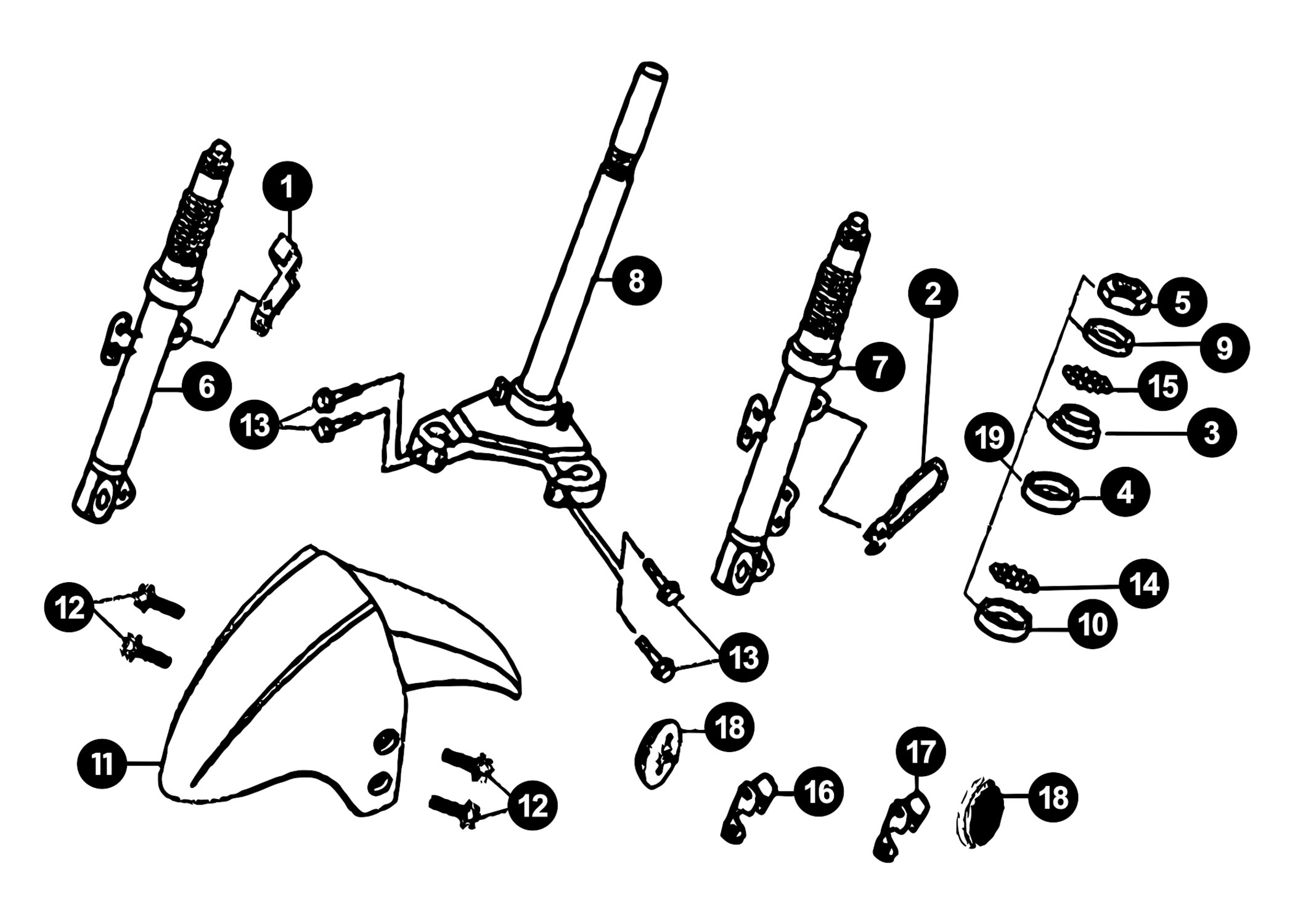 Image of Sym Orbit 2 4T Ersatzteile Gabel