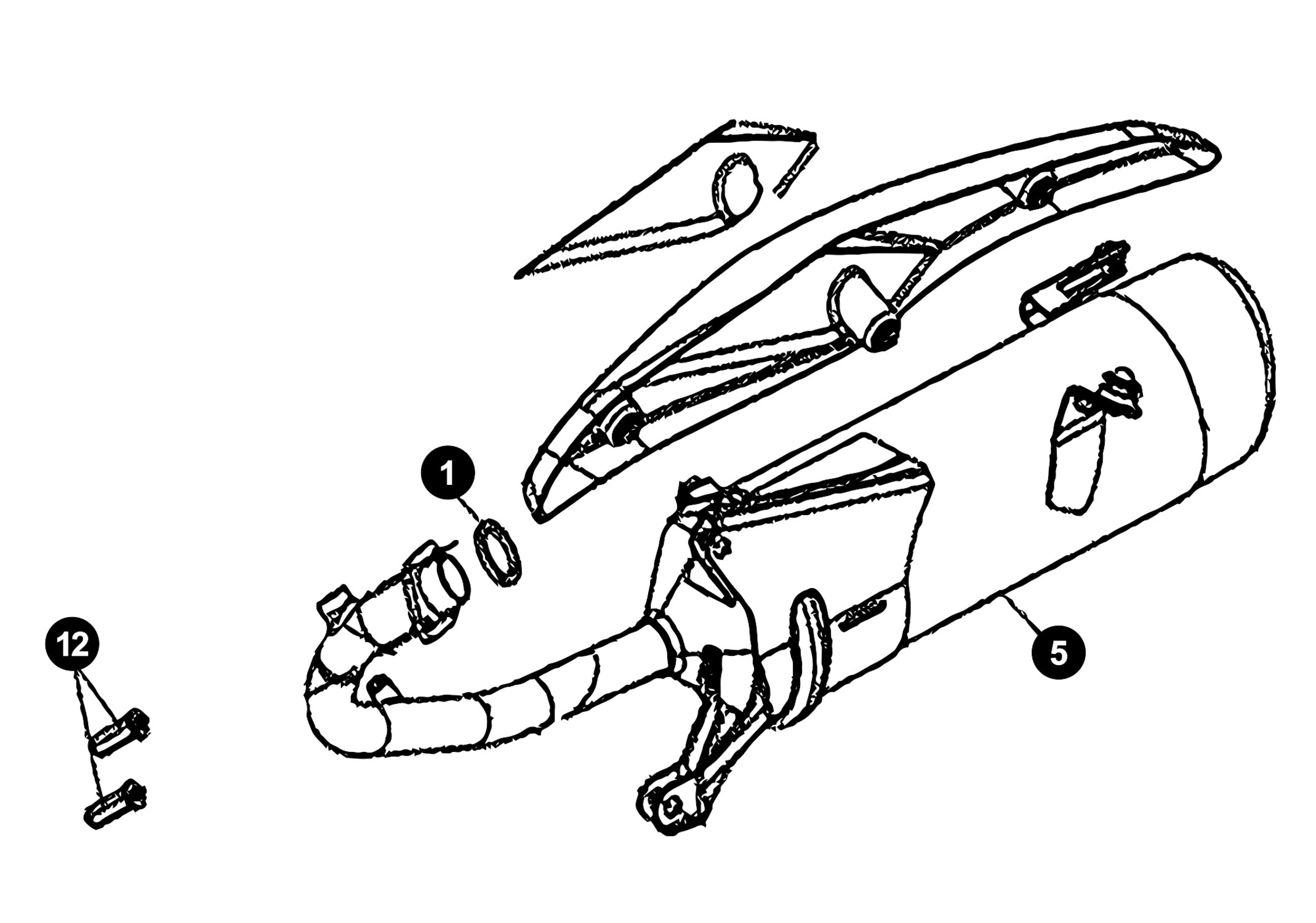 Image of Sym Orbit 2 4T Ersatzteile Auspuff
