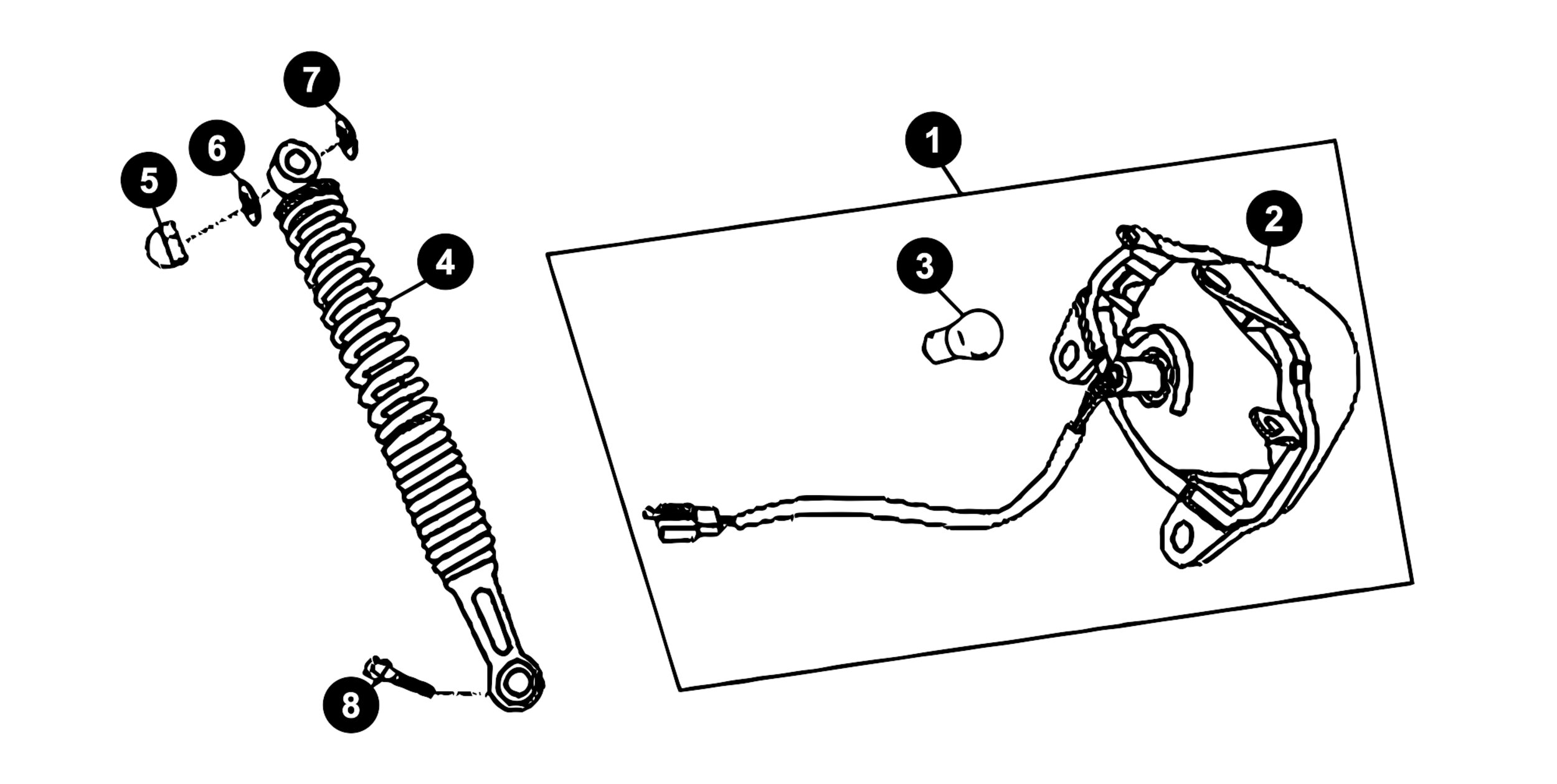 Image of Sym Orbit 2 4T Ersatzteile Rücklicht / Stossdämpfer