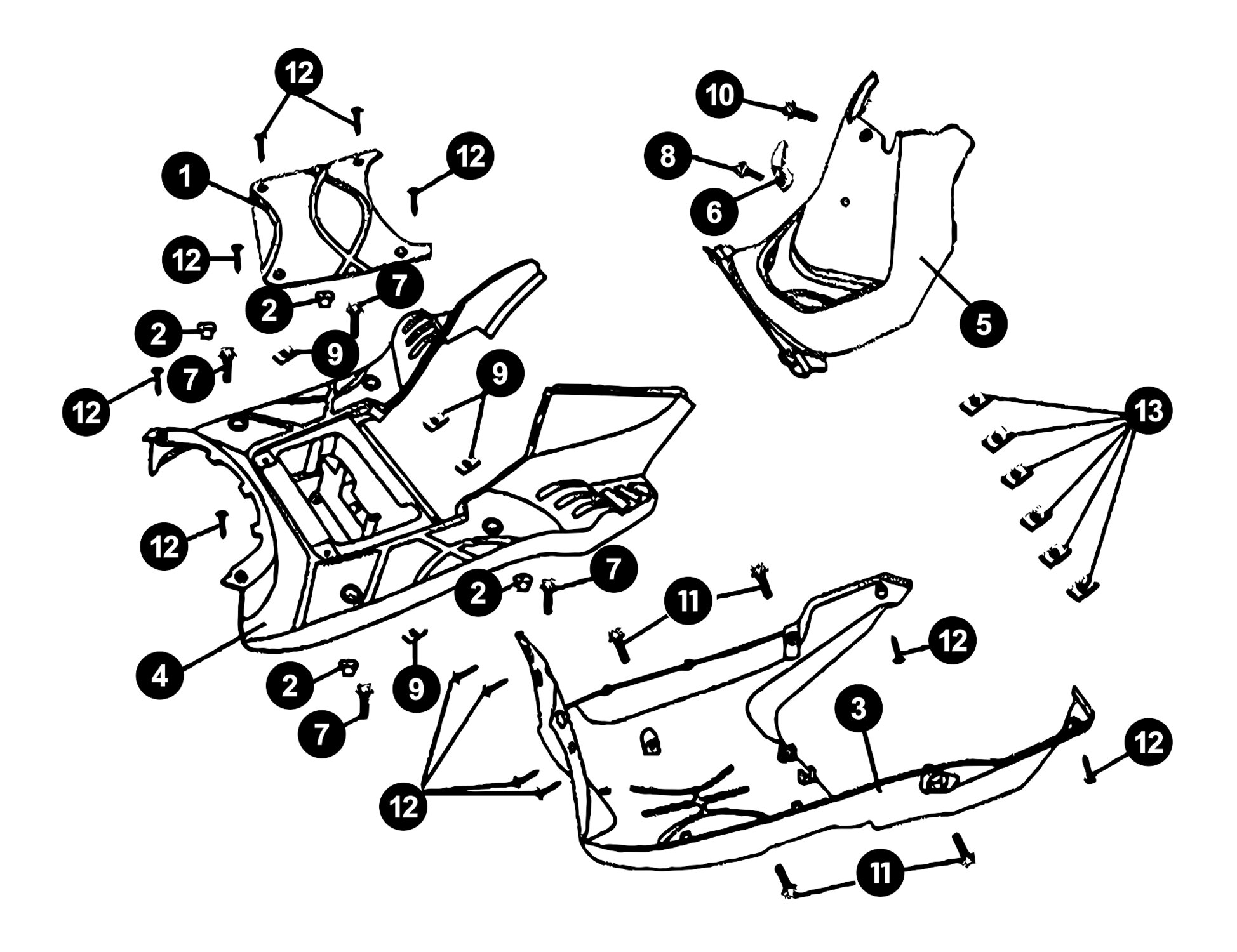 Image of Sym Orbit 2 4T Ersatzteile Trittbrett / Unterboden