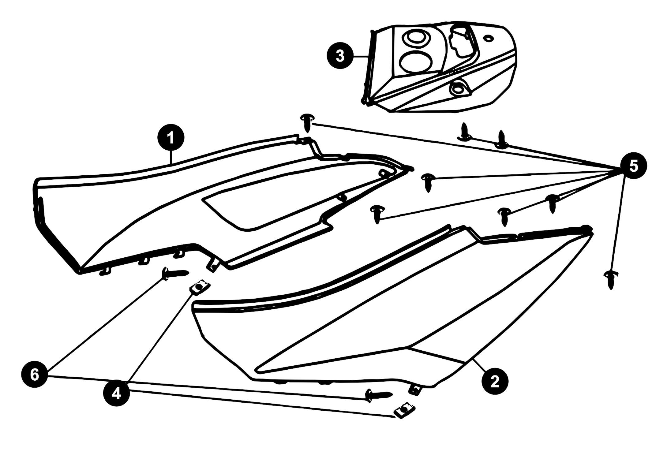 Image of Sym Orbit 2 4T Ersatzteile Seitenverkleidung