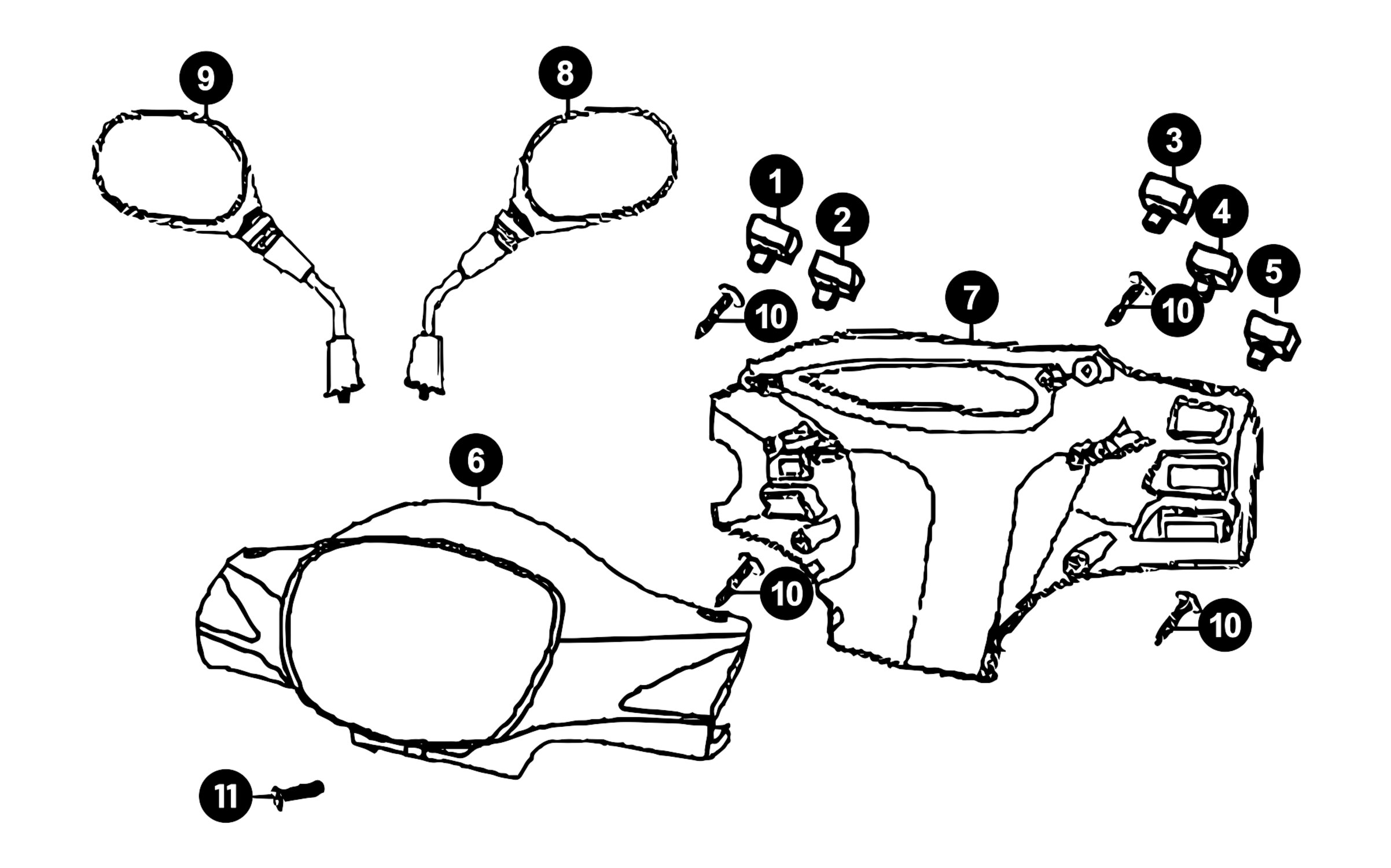 Image of Sym Symphony Ersatzteile Seitenverkleidung / Gepäckträger