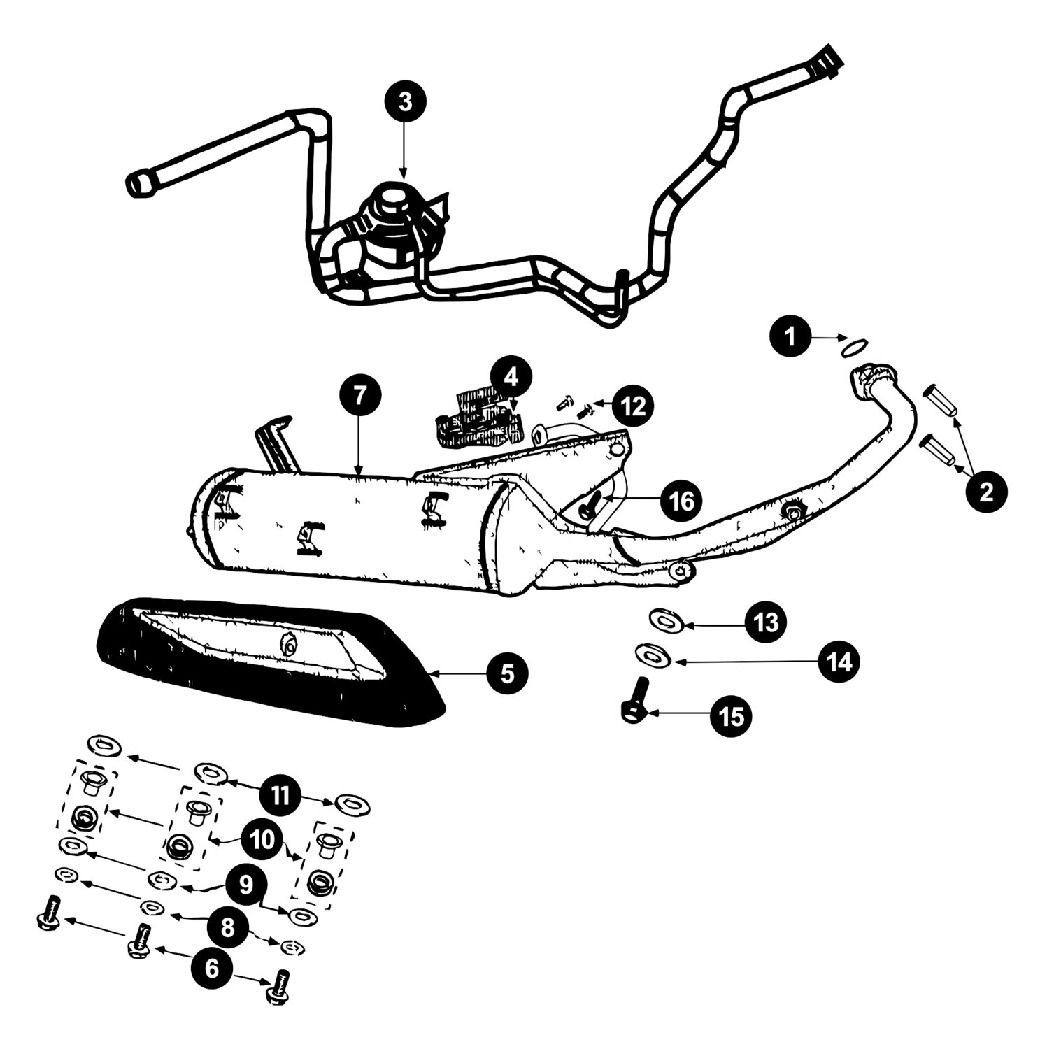 Image of Sym Symphony Ersatzteile Auspuff