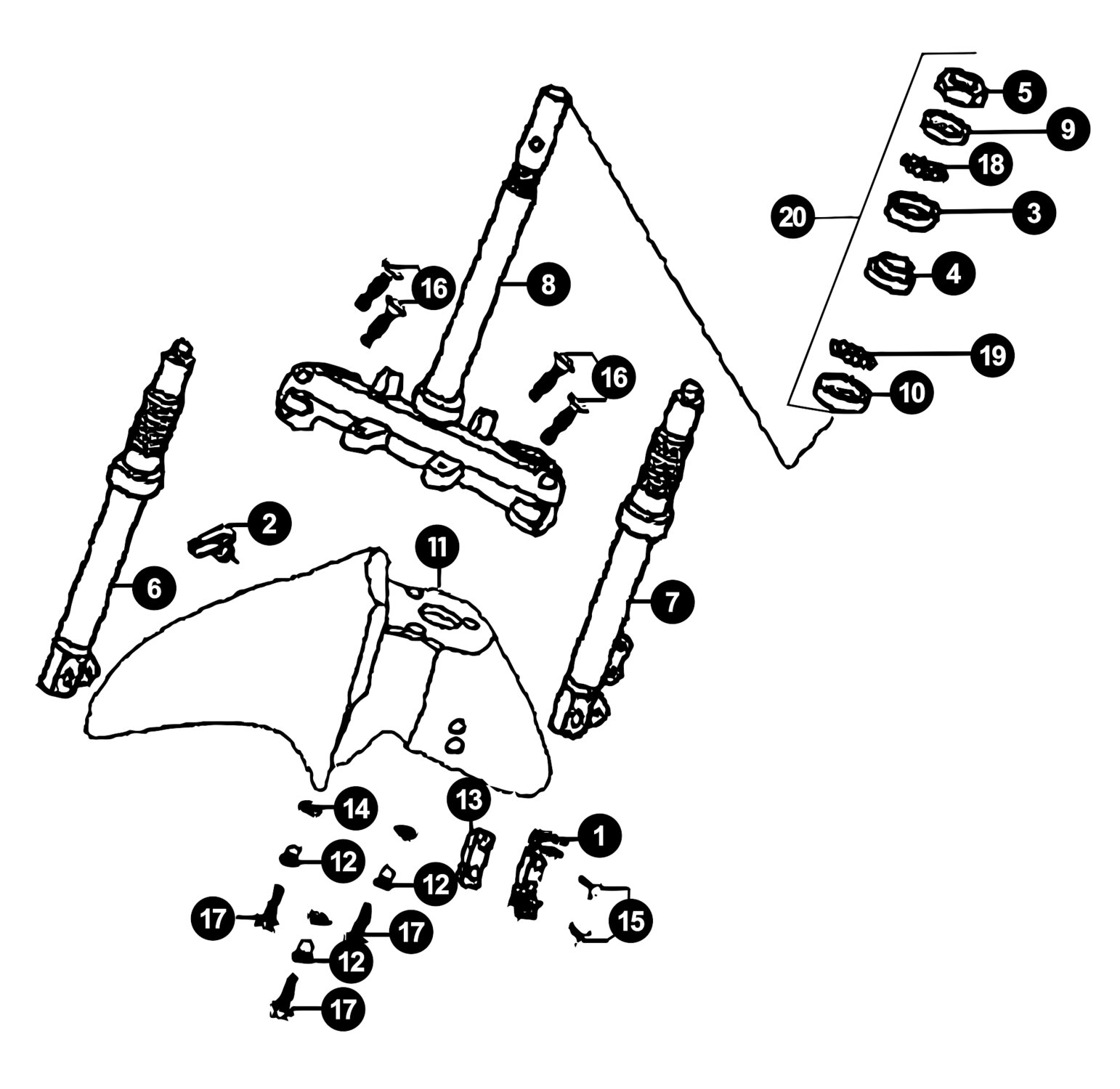 Image of Sym Symphony Ersatzteile Gabel