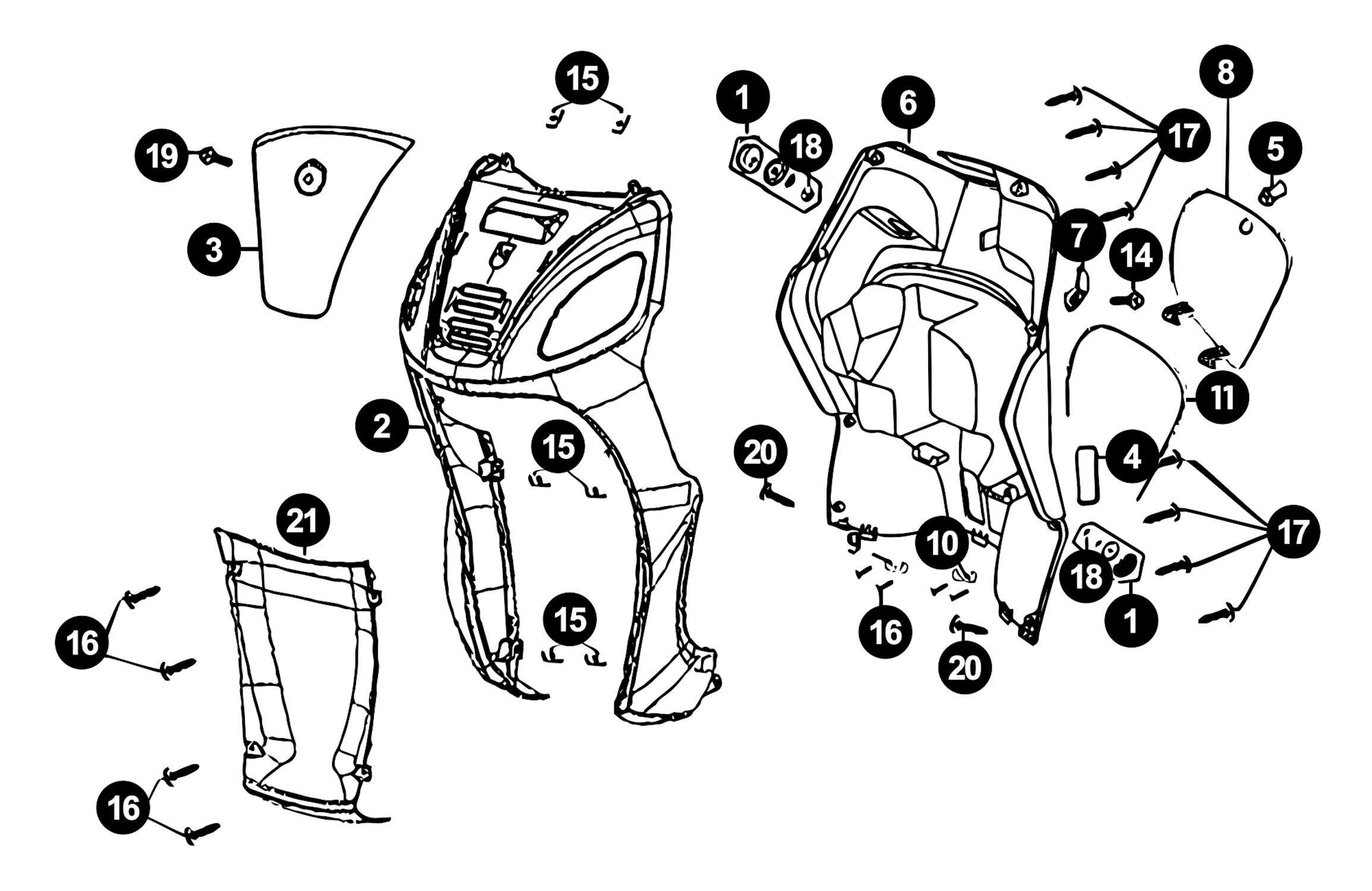 Image of Sym Symphony Ersatzteile Frontverkleidung / Beinschild