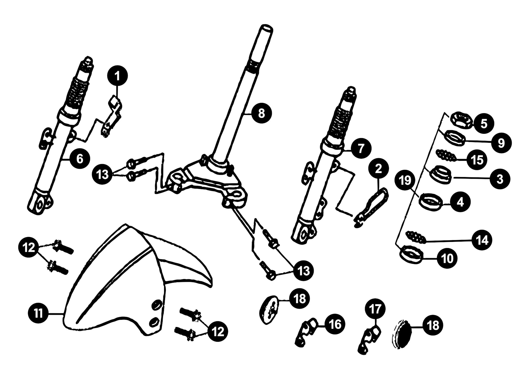 Image of Sym X Pro Ersatzteile Gabel