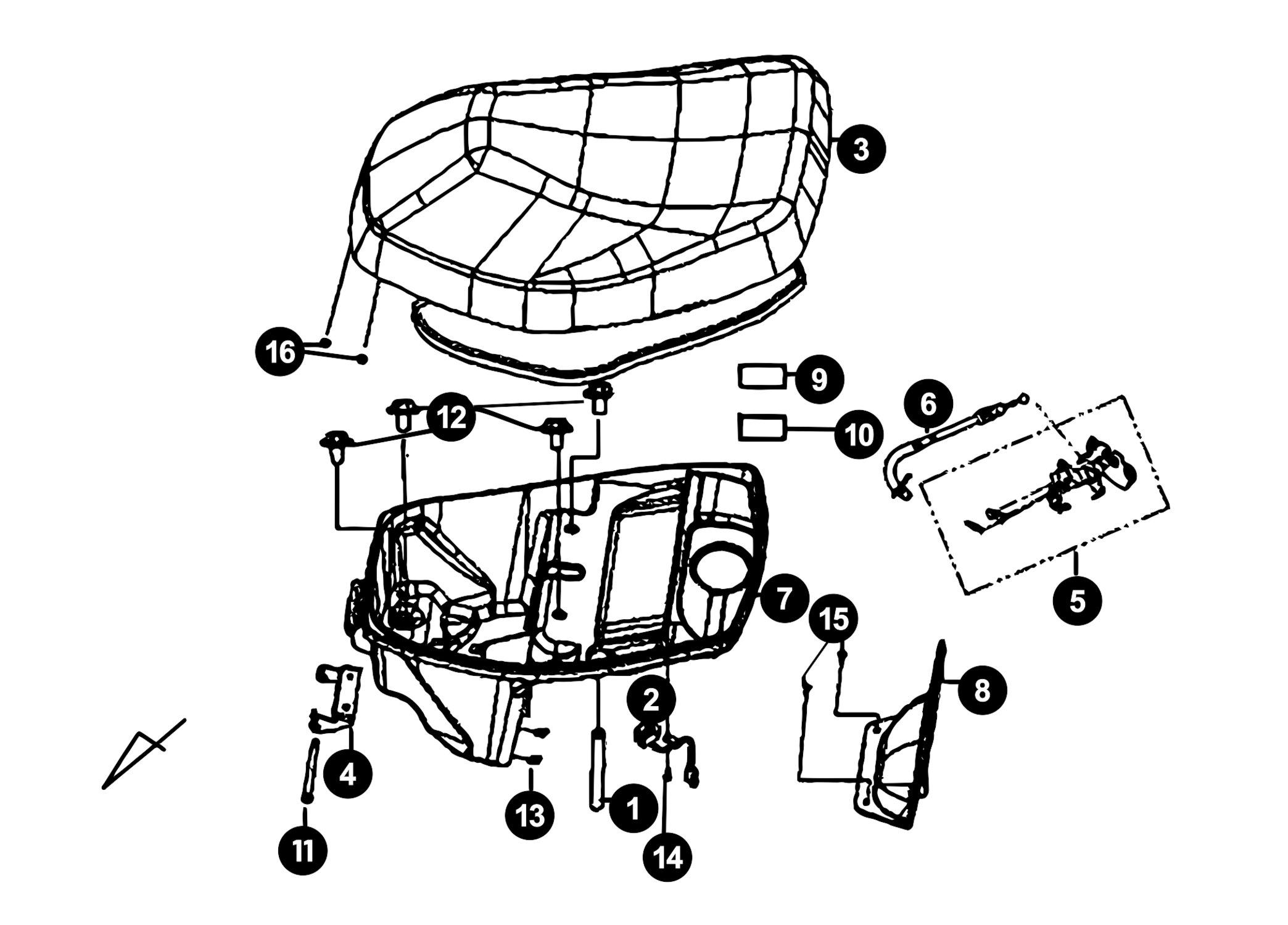 Image of Sym X Pro Ersatzteile Helmfach / Sitzbank