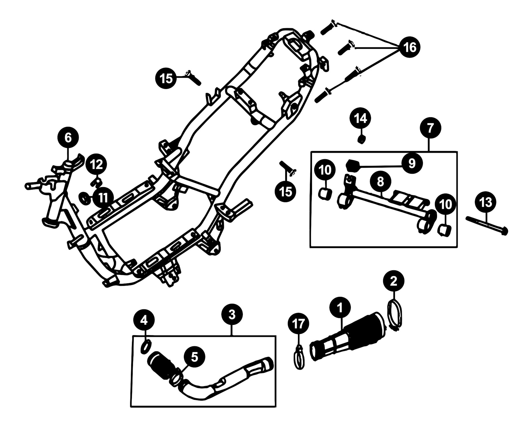 Image of Sym X Pro Ersatzteile Rahmen