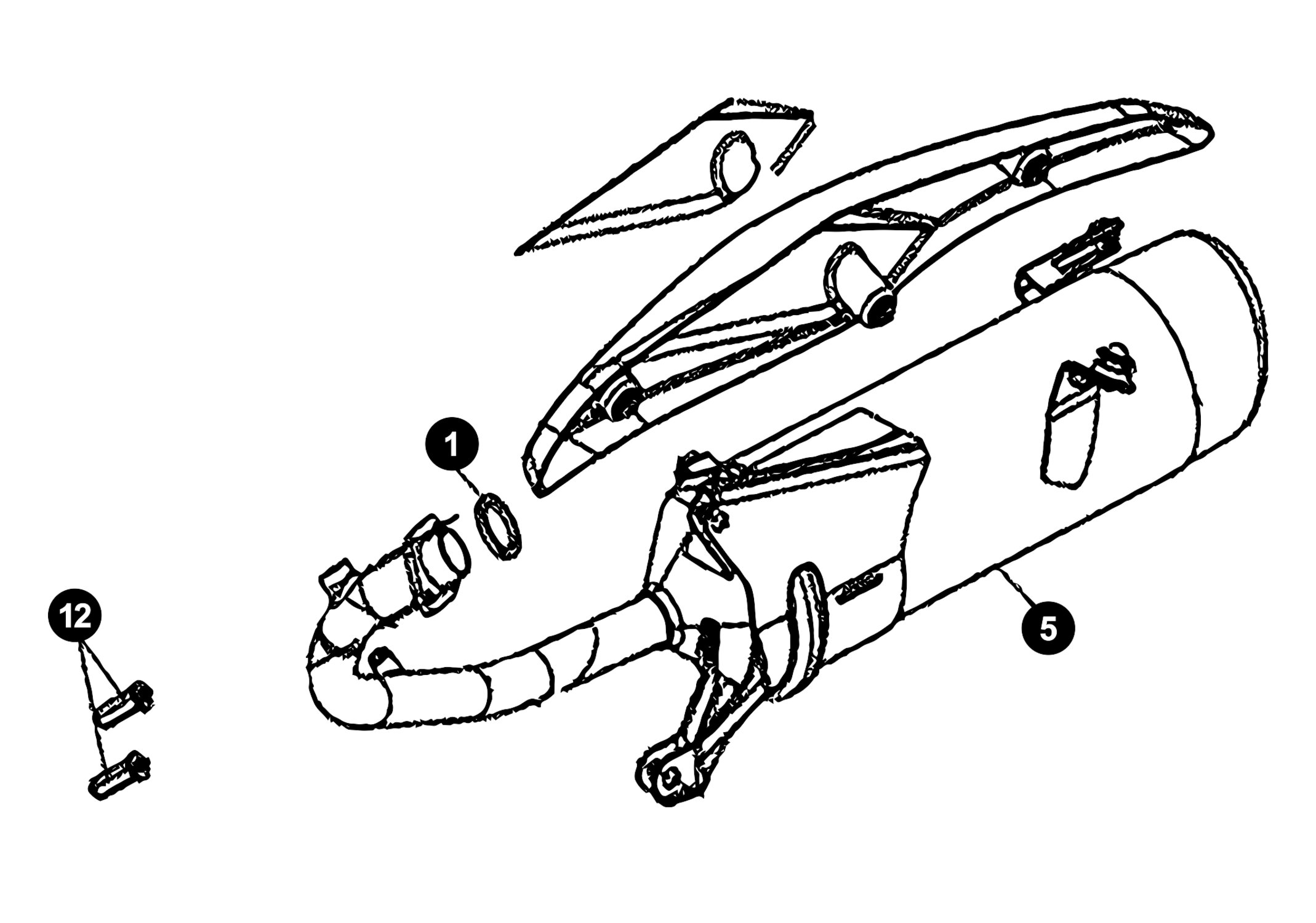 Image of Sym X Pro Ersatzteile Auspuff