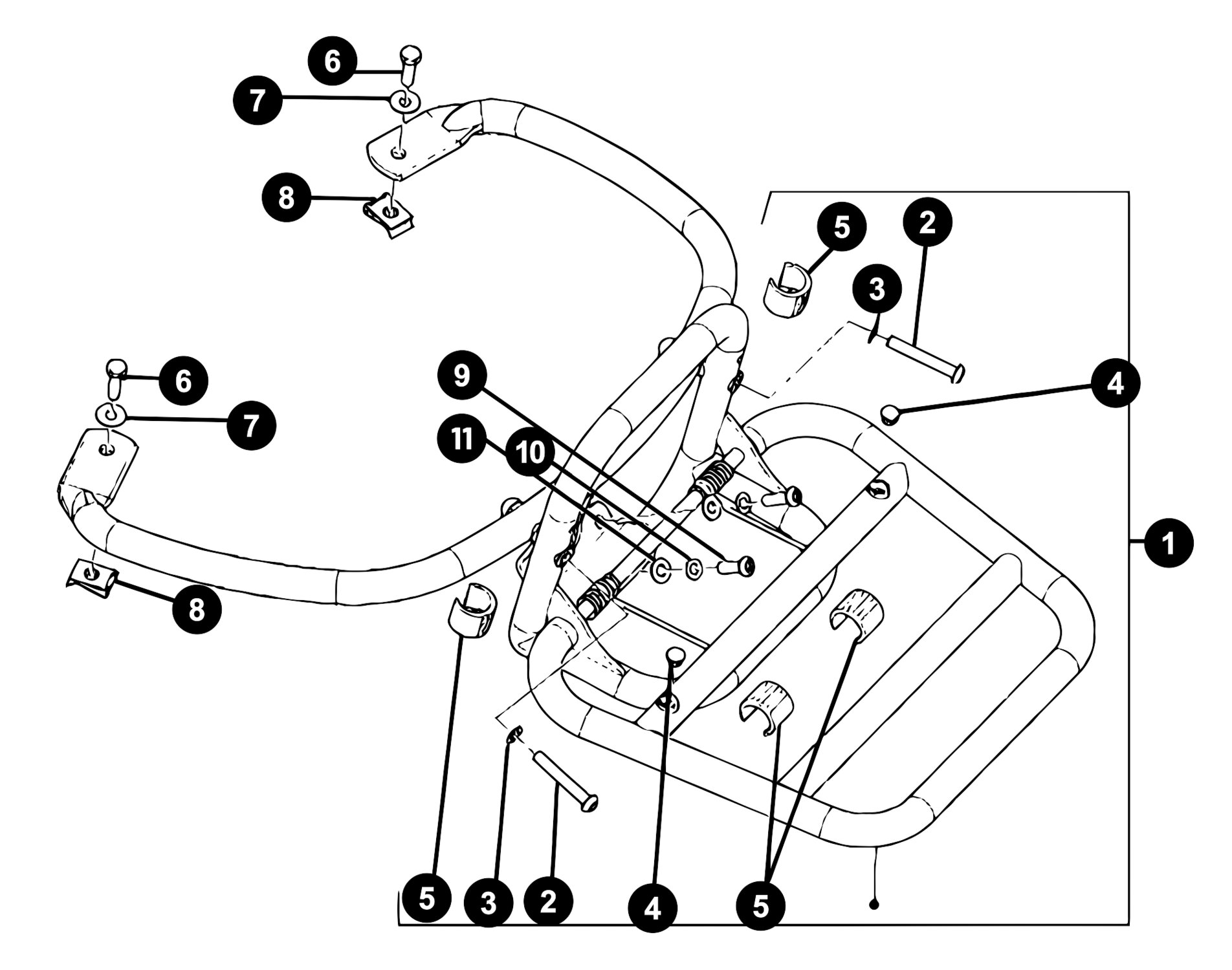 Image of Vespa LX 50 Ersatzteile Gepäckträger hinten