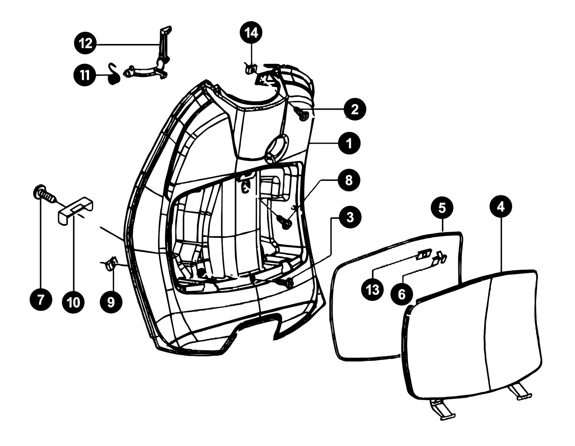 Image of Vespa LX 50 Ersatzteile Handschuhfach