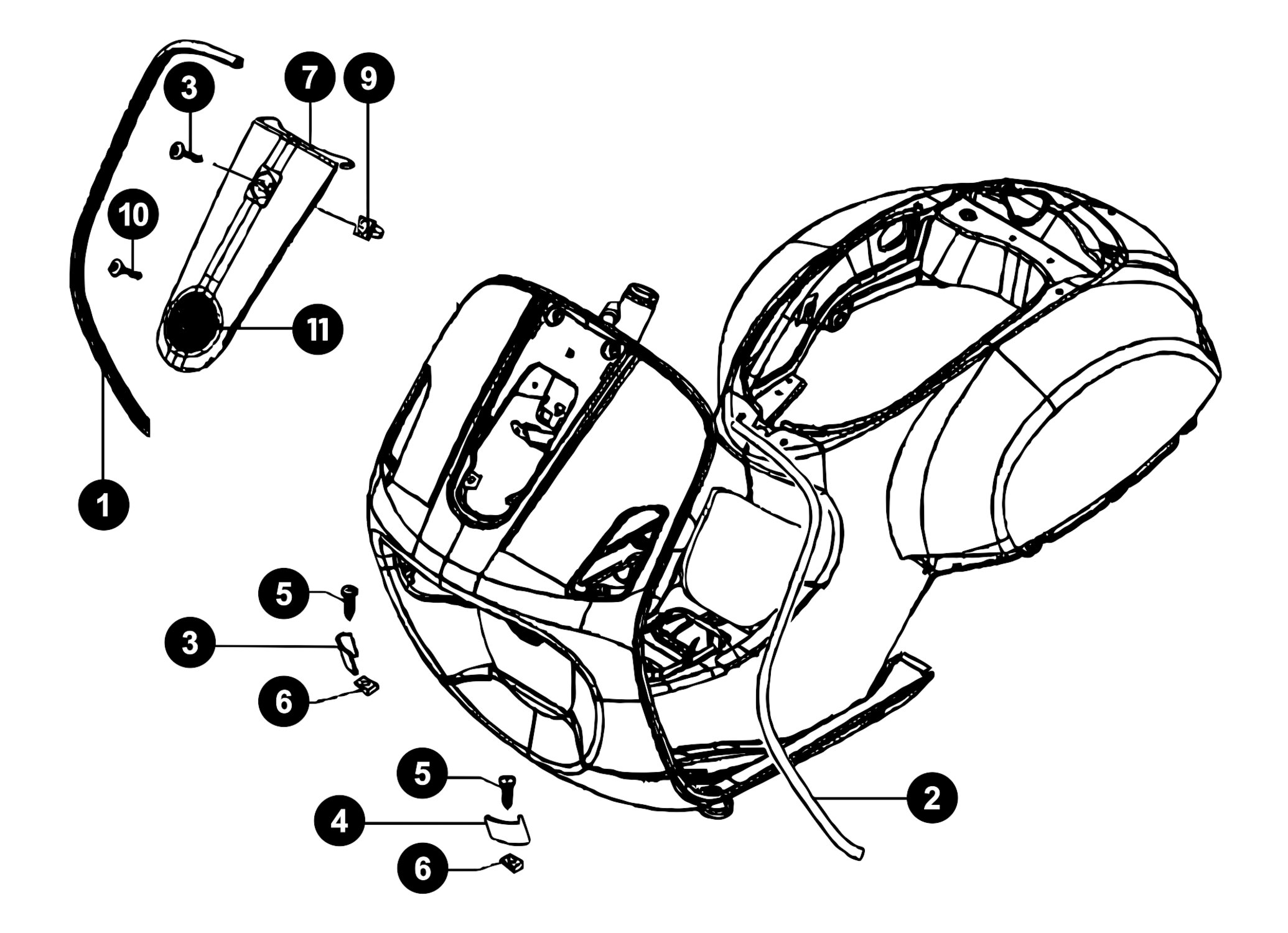 Image of Vespa LX 50 Ersatzteile Rahmen